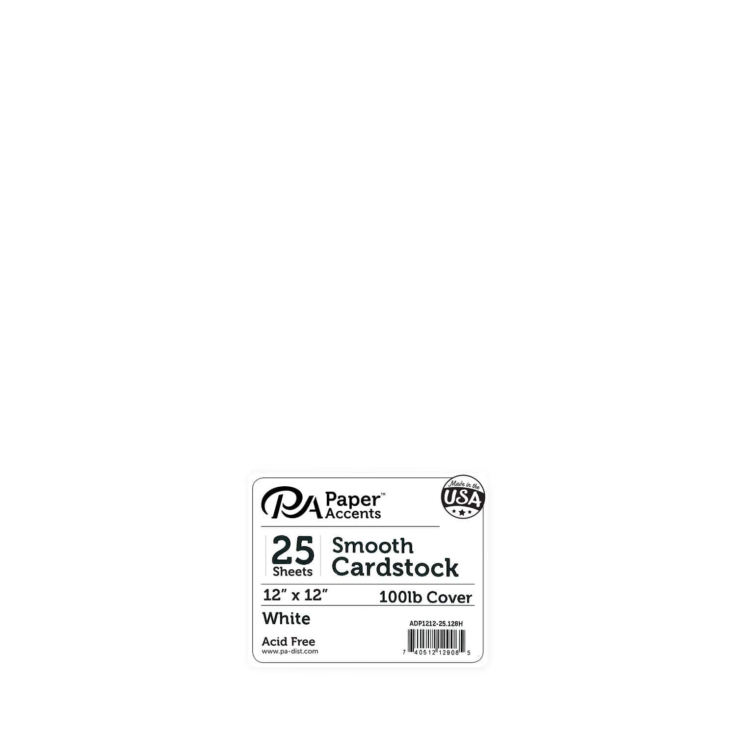 Cardstock Warehouse Lessebo White - 12 x 12 inch 100 lb. Premium Matte Cardstock - 25 Sheets