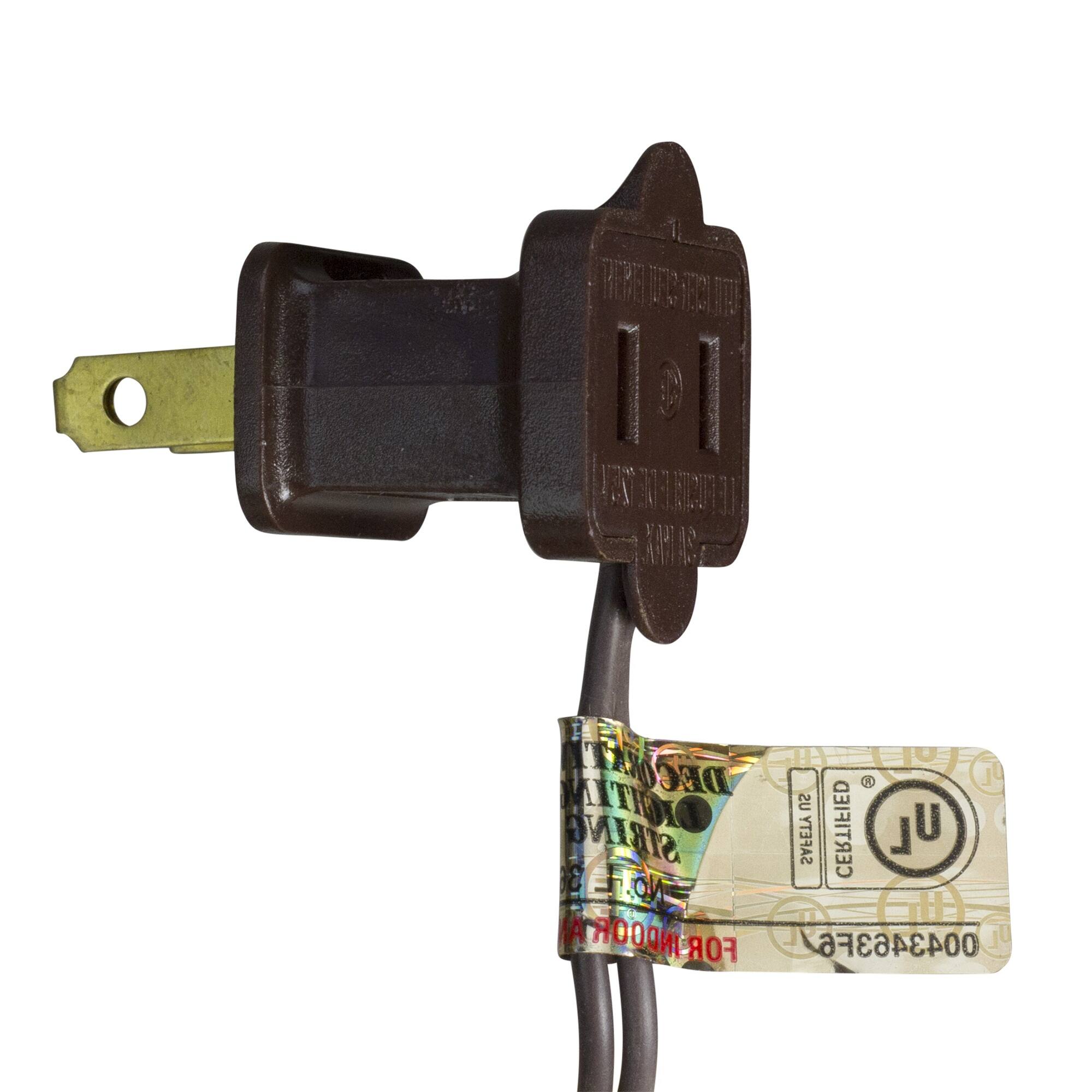 35ct. Warm White LED Mini Christmas Lights Set With Brown Wire