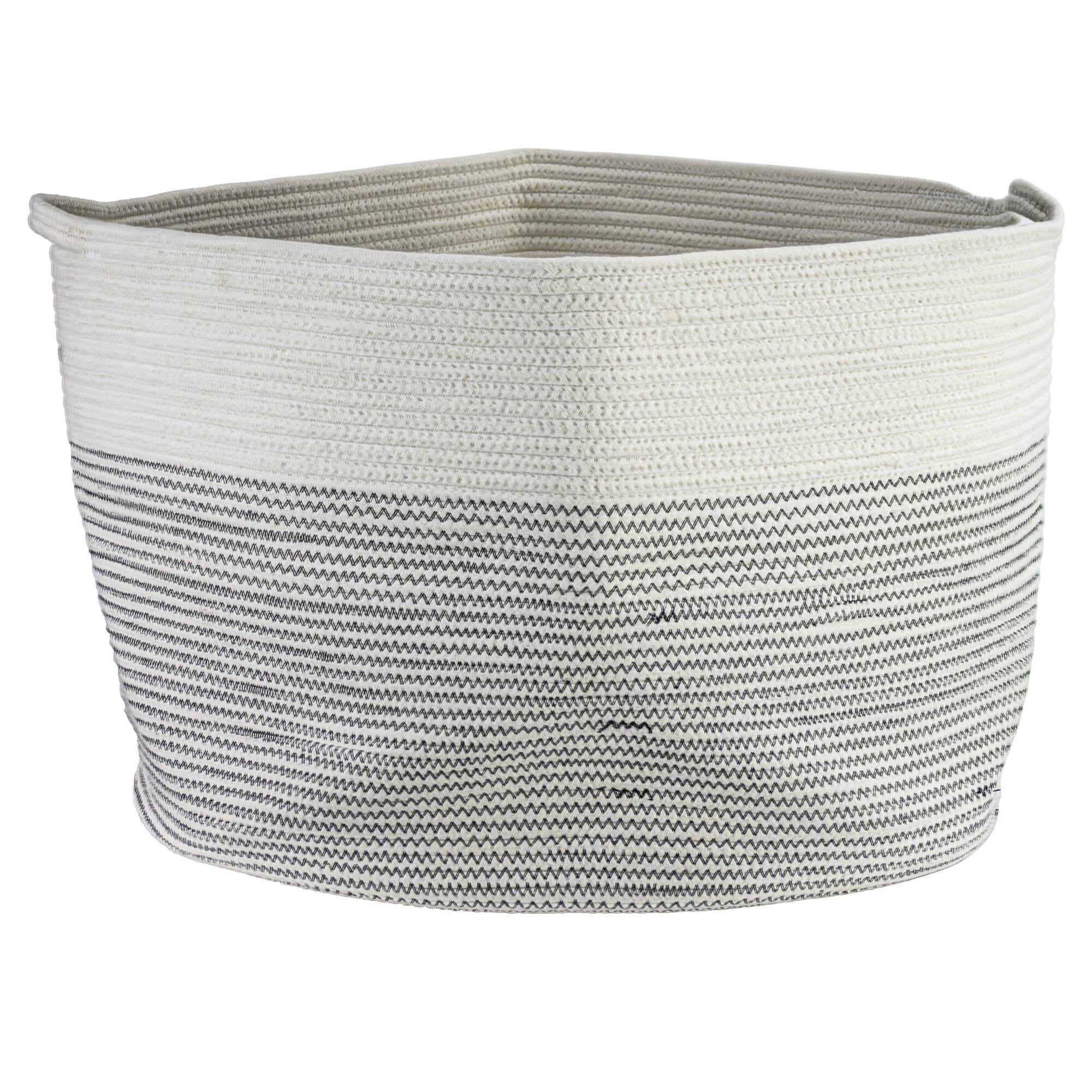 20" Woven Cotton Basket with Handles