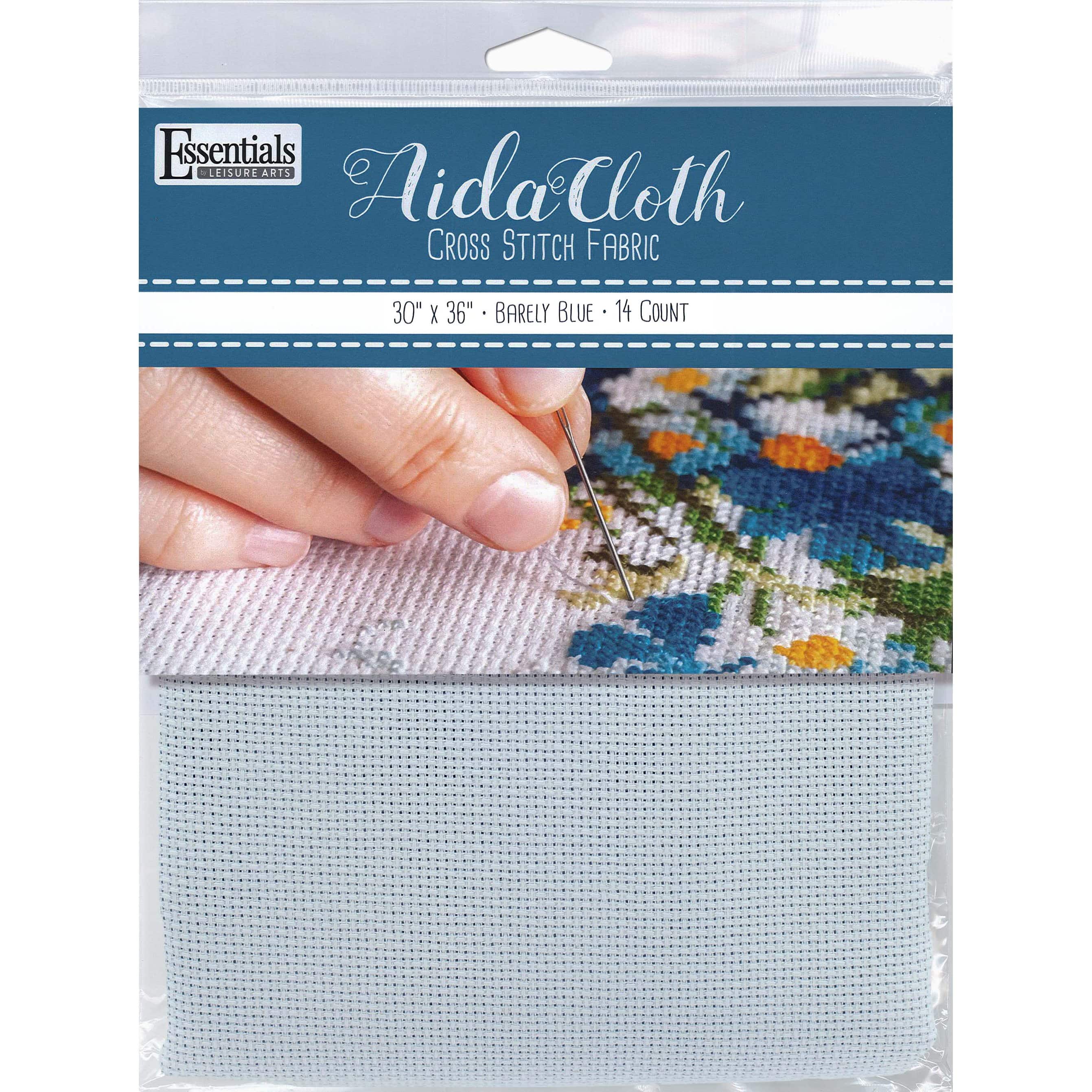 Essentials by Leisure Arts 14 Count Aida Cloth, 30 x 36 in Barely Blue