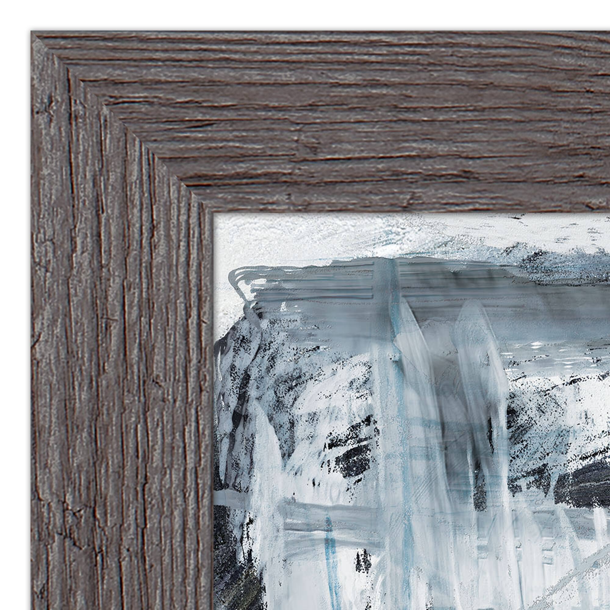 Gray Blue Abstract 20" x 30" Western Gray Framed Print