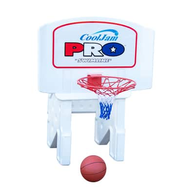 Swim Central 44" Cool Jam Pro Adjustable Poolside Extra Wide Water Basketball Game in White | 32" x 1" x 44" | Michaels