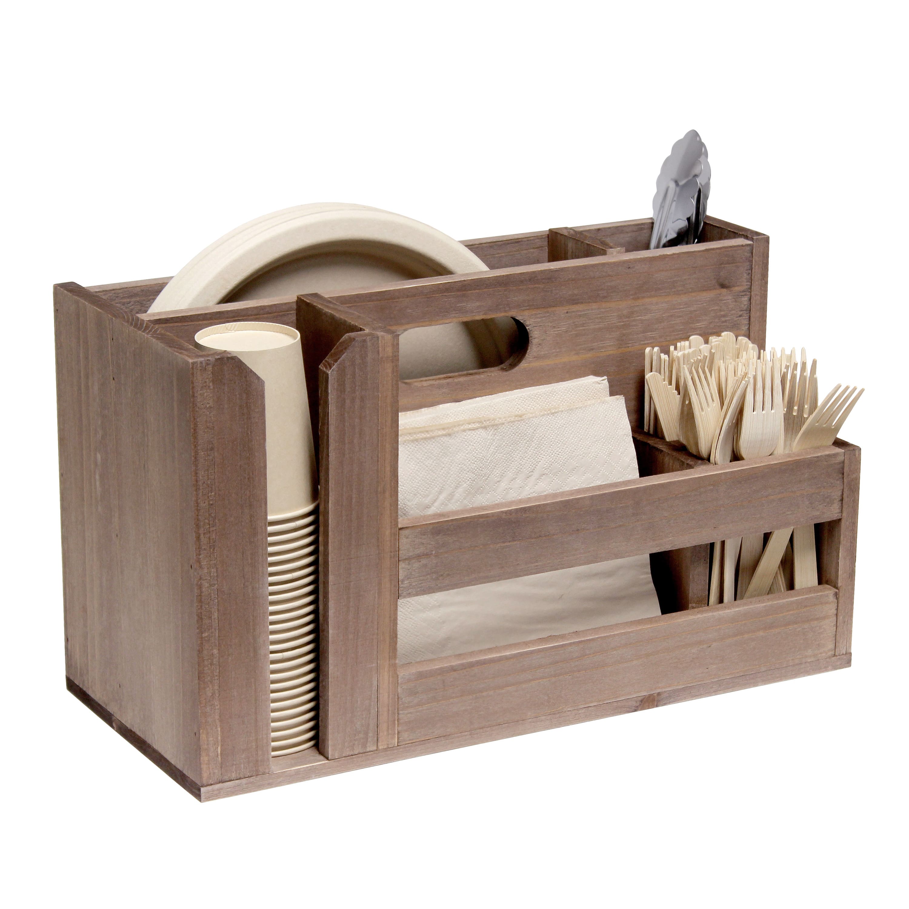 Elegant Designs Wood Caddy Organizer