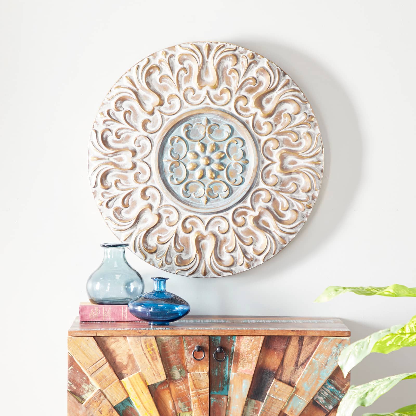 32&#x22; Gold Eclectic Ornamental Wall D&#xE9;cor