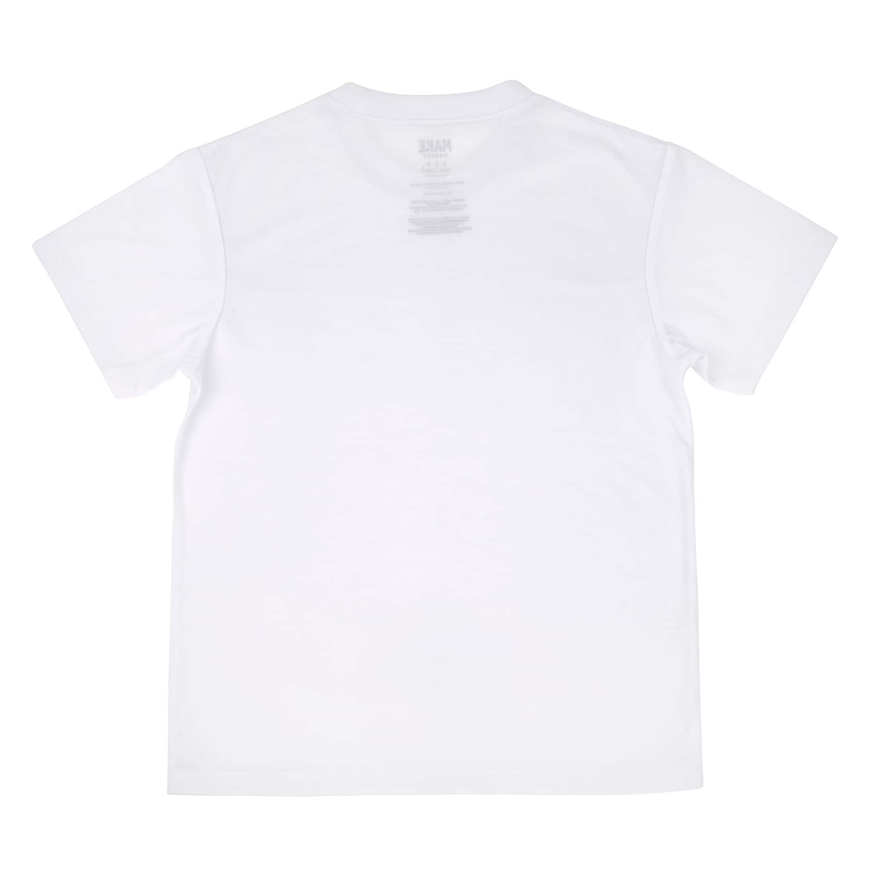 12 Pack: White Youth Polyester Crew Neck T-Shirt by Make Market®