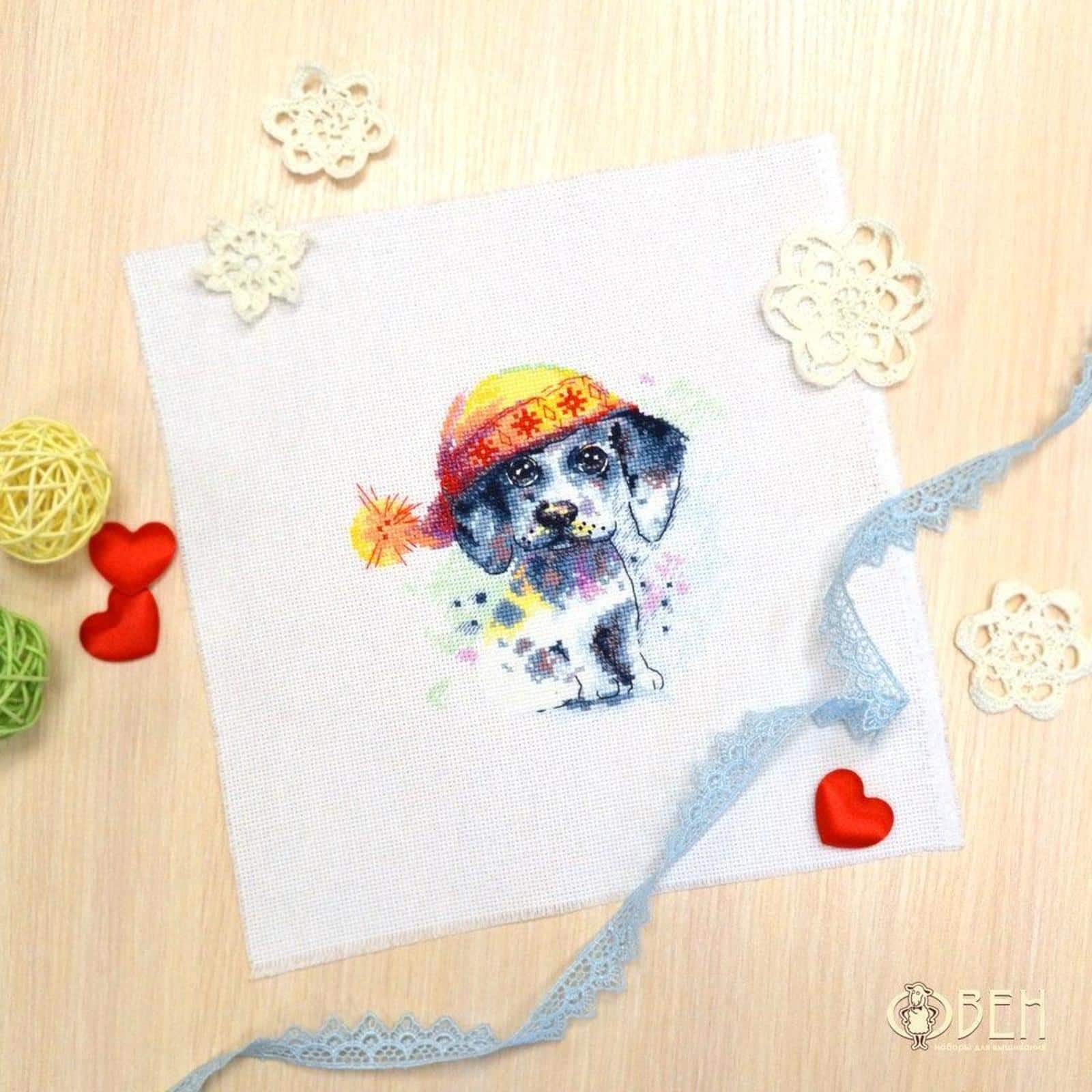 Oven Cute Puppy Cross Stitch Kit