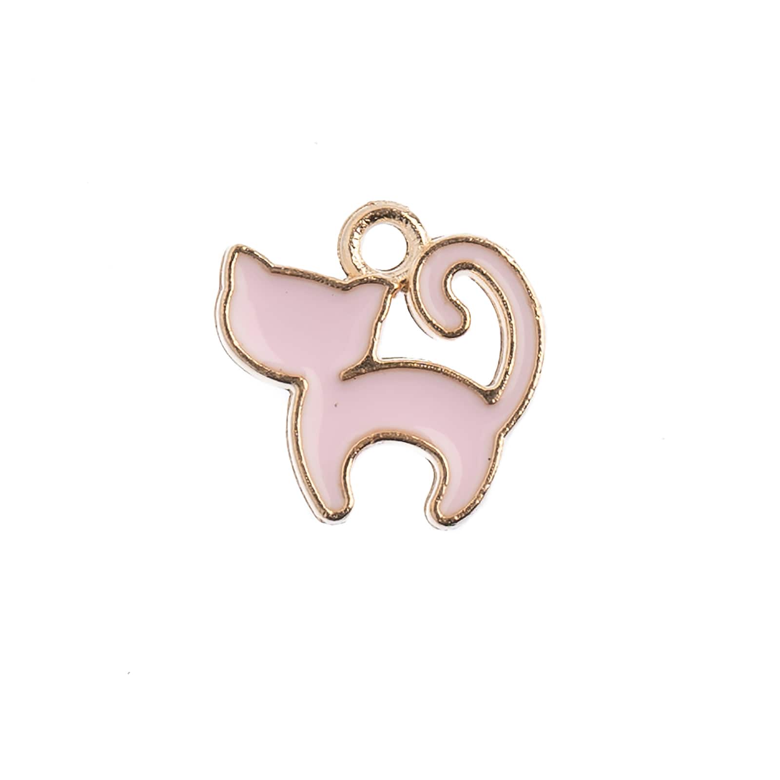 Sweet Kitty Cat 14K Gold Charm, Cat Charms