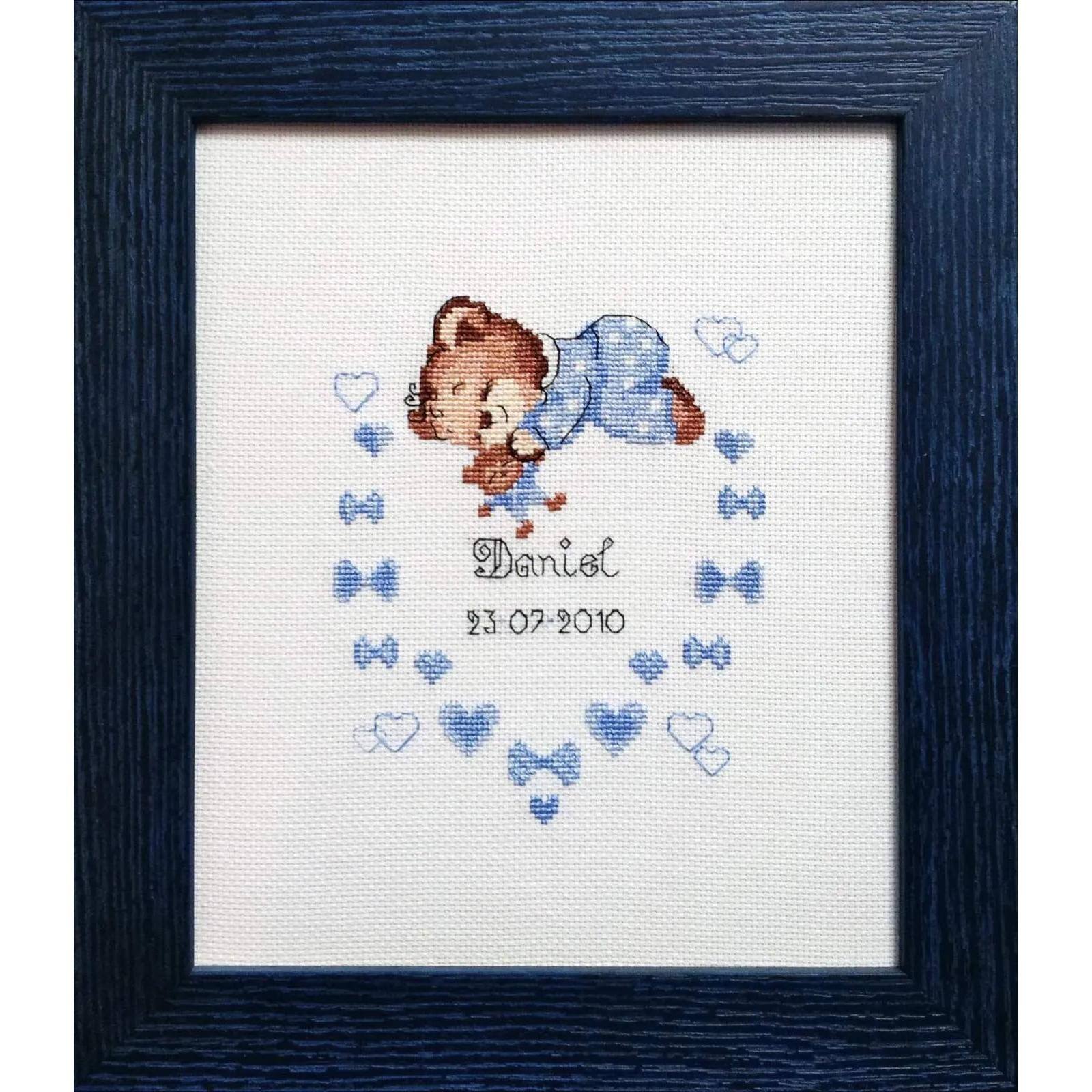 RIOLIS Boys Birth Announcement Counted Cross Stitch Kit R1124