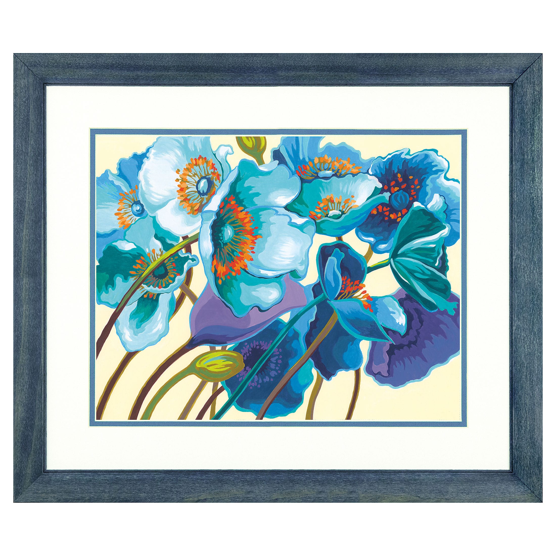 Dimensions® PaintWorks™ Blue Poppies Paint-by-Number Kit