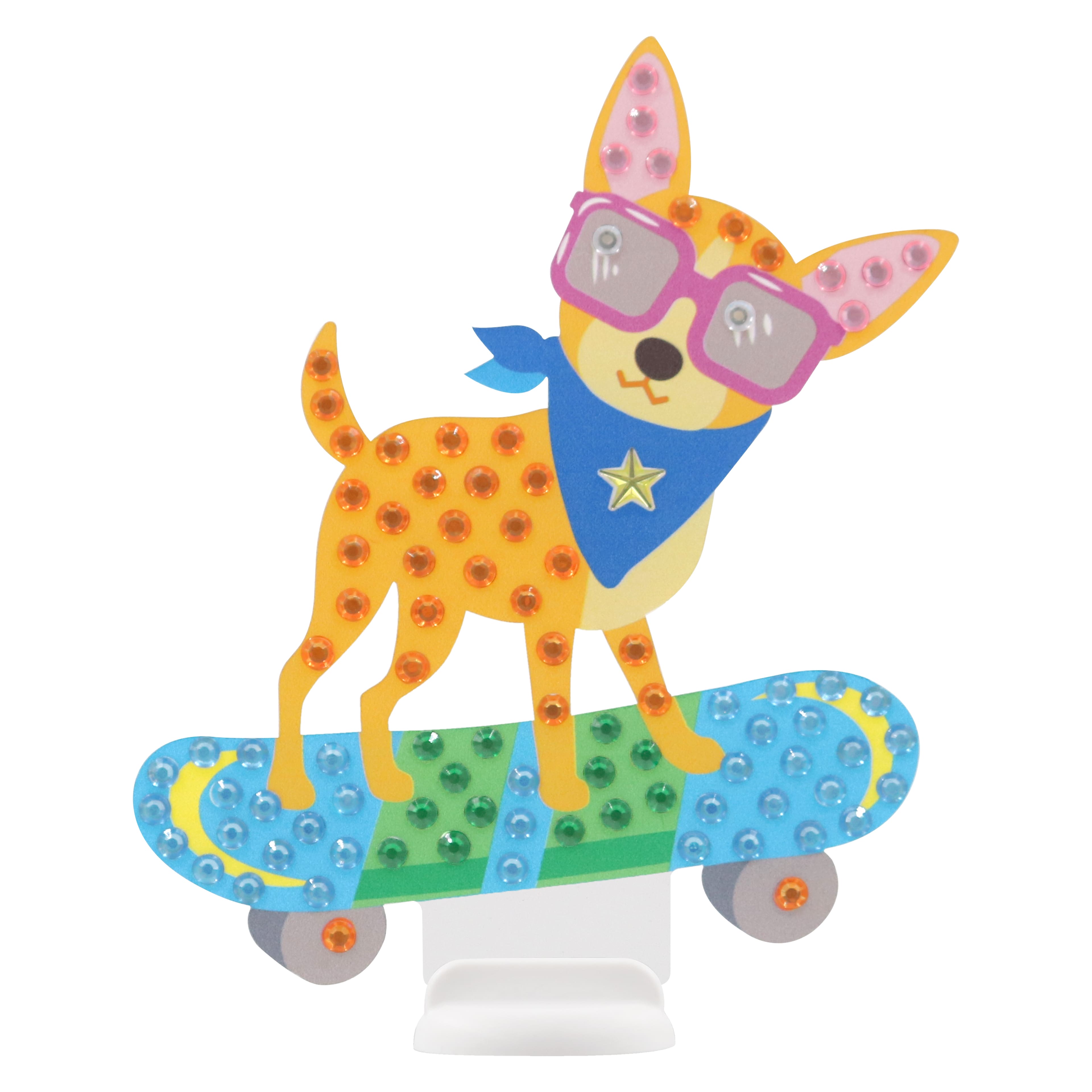 Skateboard Dog 2D Diamond Art Kit by Creatology&#x2122;