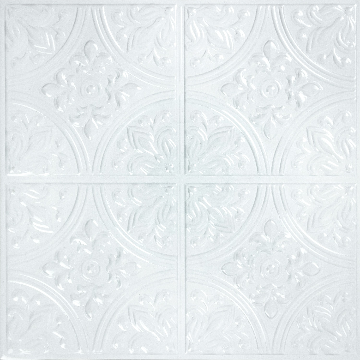 RoomMates Bright White Tin Tile Peel & Stick Backsplash