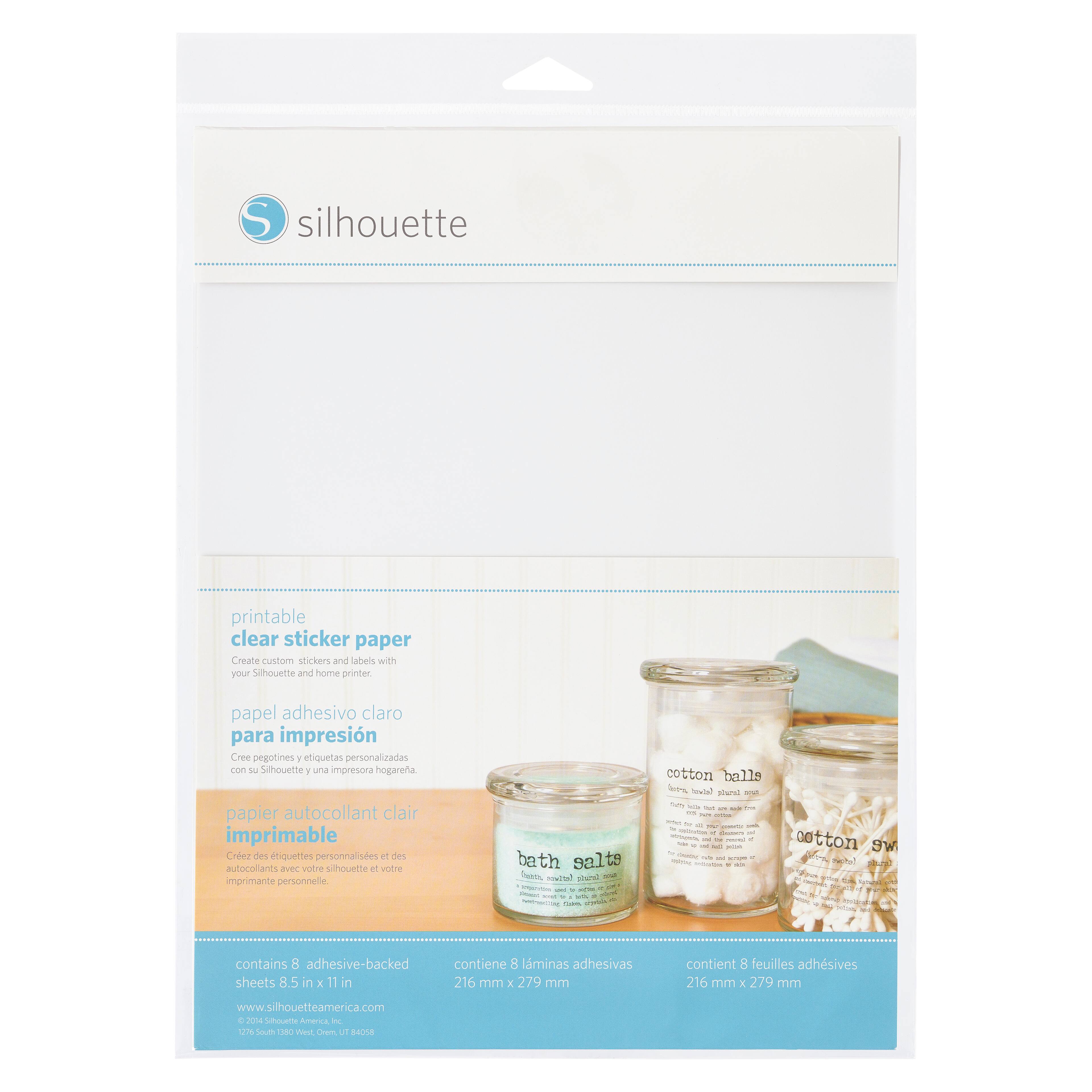 Silhouette® Printable Clear Sticker Paper