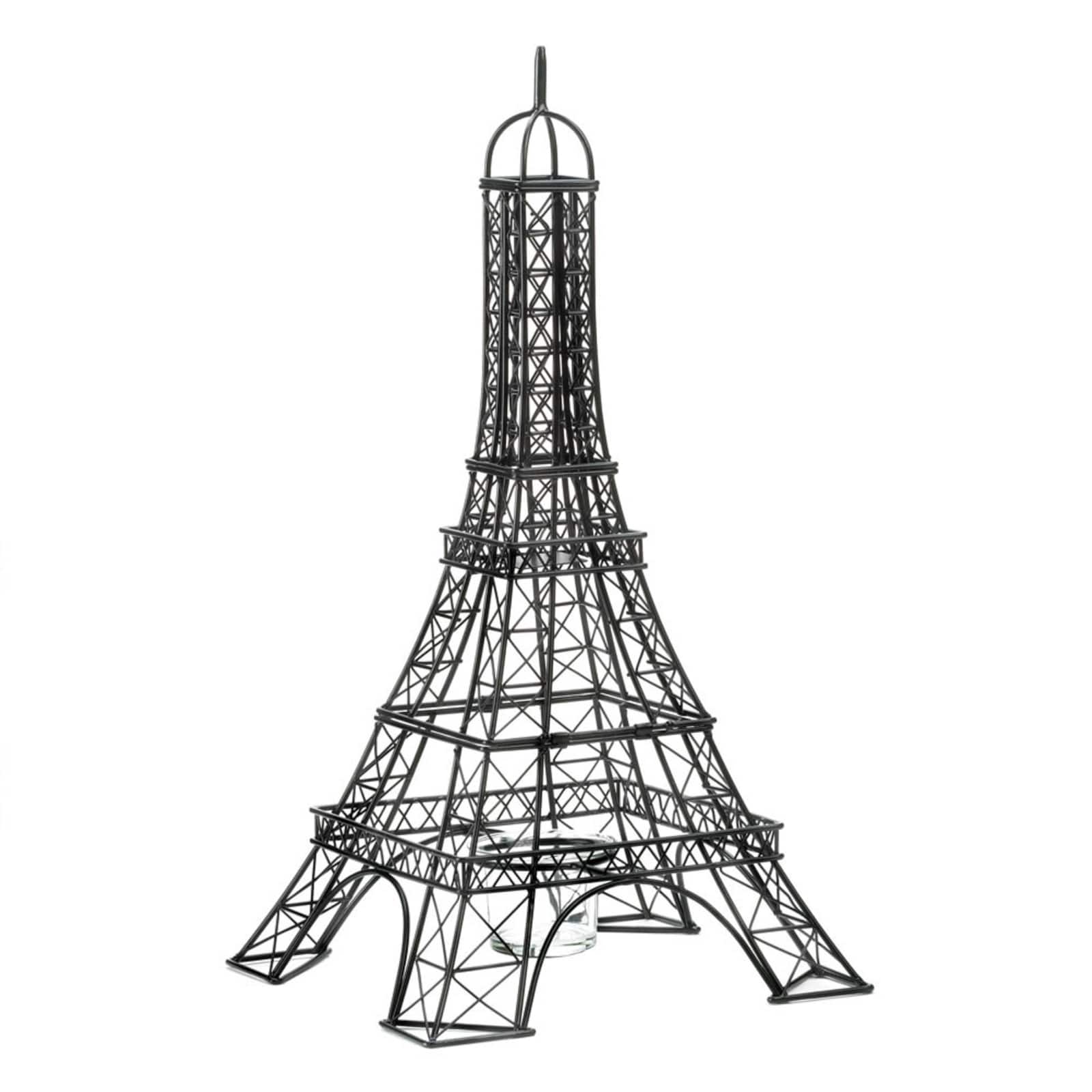 Eiffel Tower Candleholder 8&#x22; x 8&#x22; x 15.5&#x22;