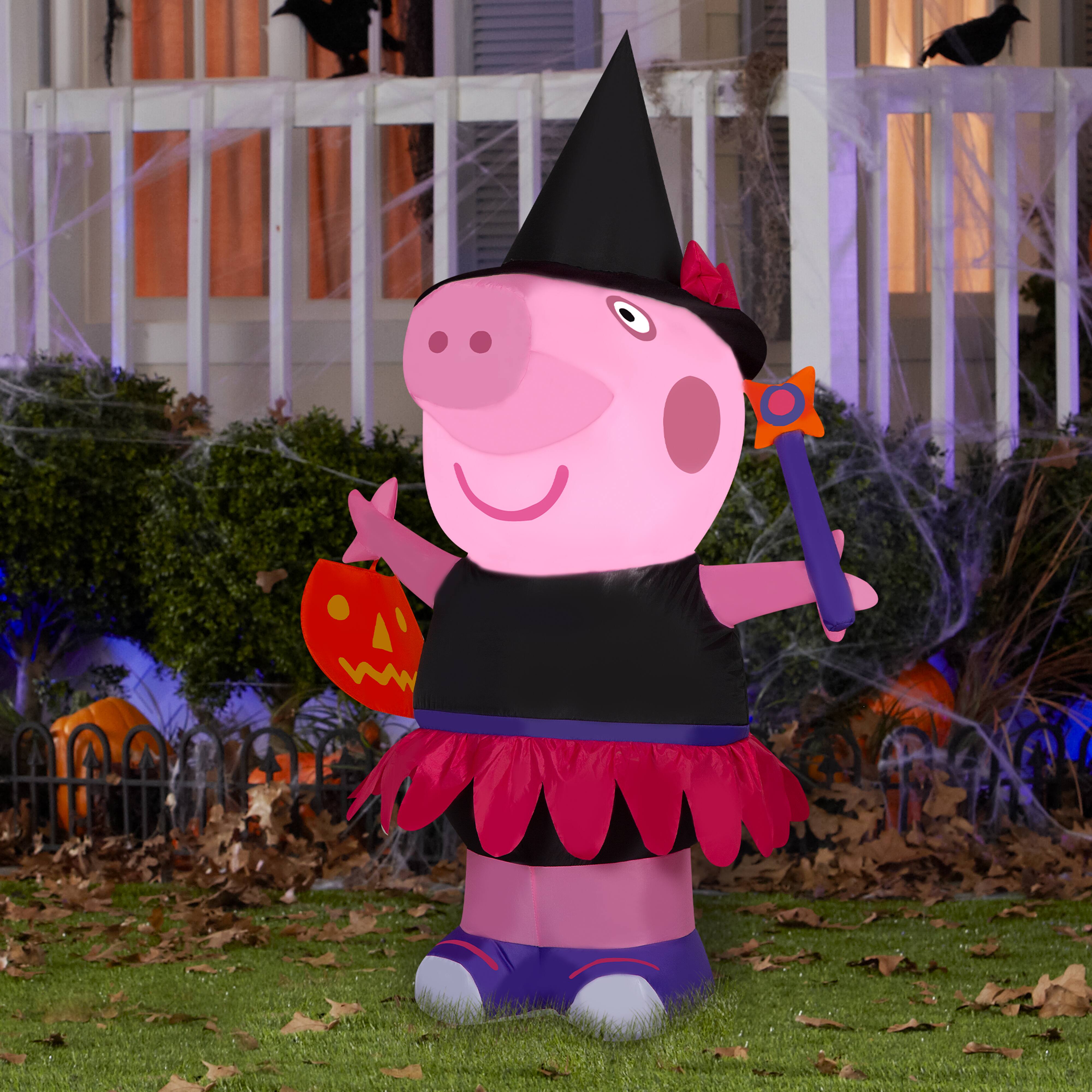 4ft. Airblown® Inflatable Peppa Pig as Witch