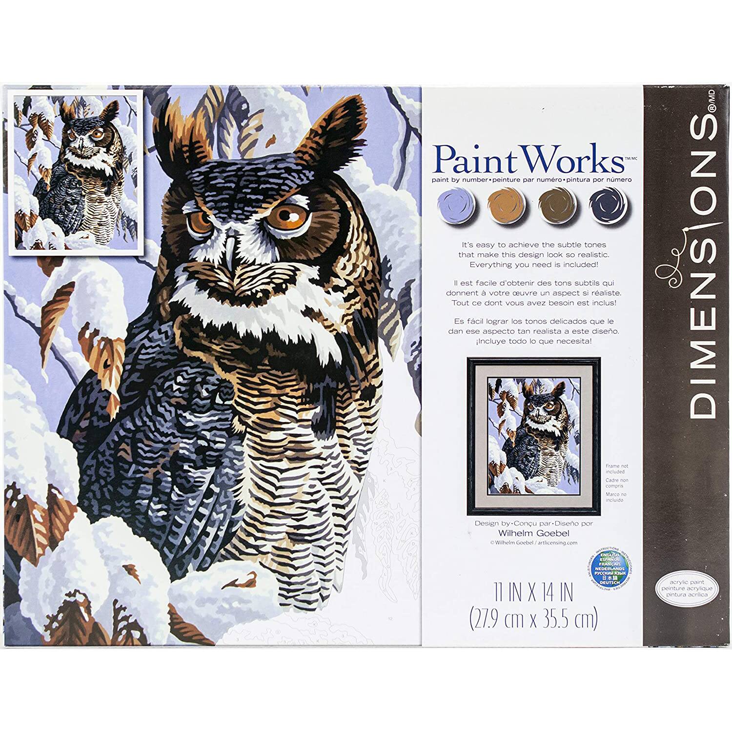 Dimensions® PaintWorks™ Winter Watch Paint-by-Number Kit | Michaels®