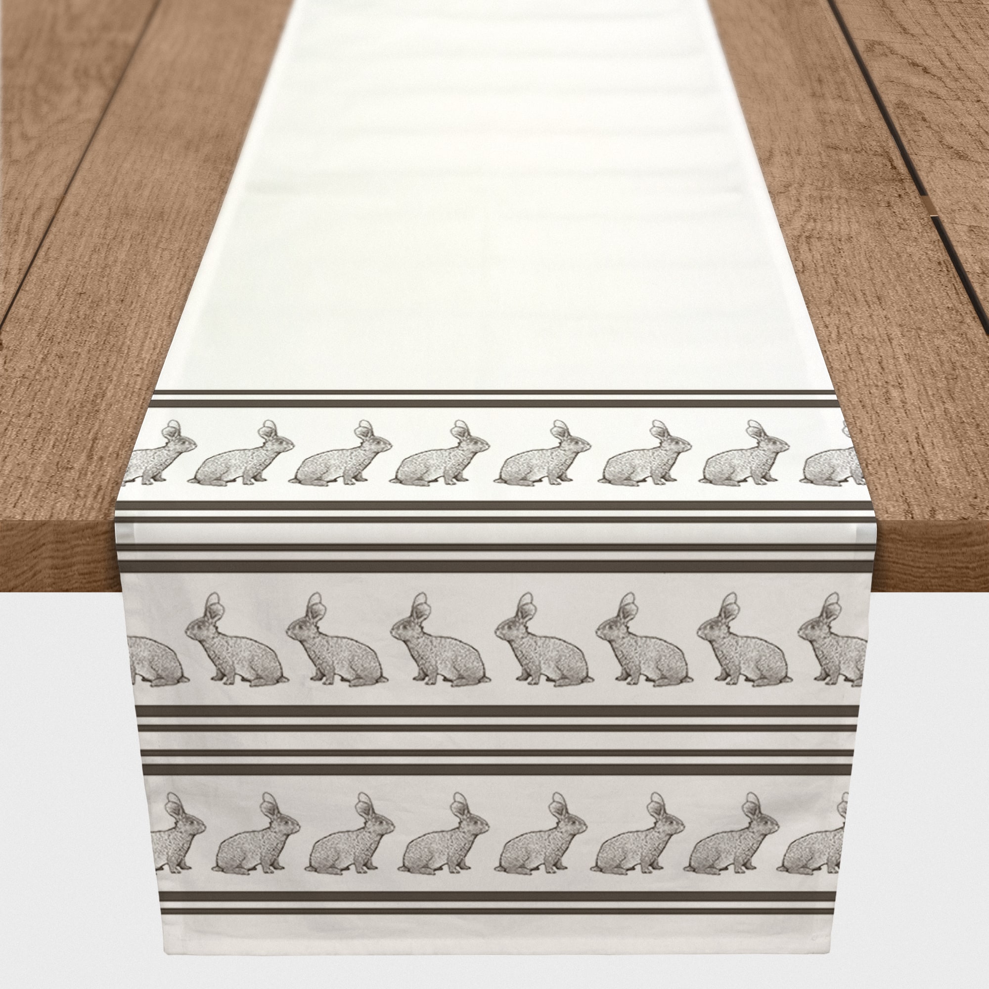 Bunny Stripes Runner 1 16" x 72" Cotton Twill Runner