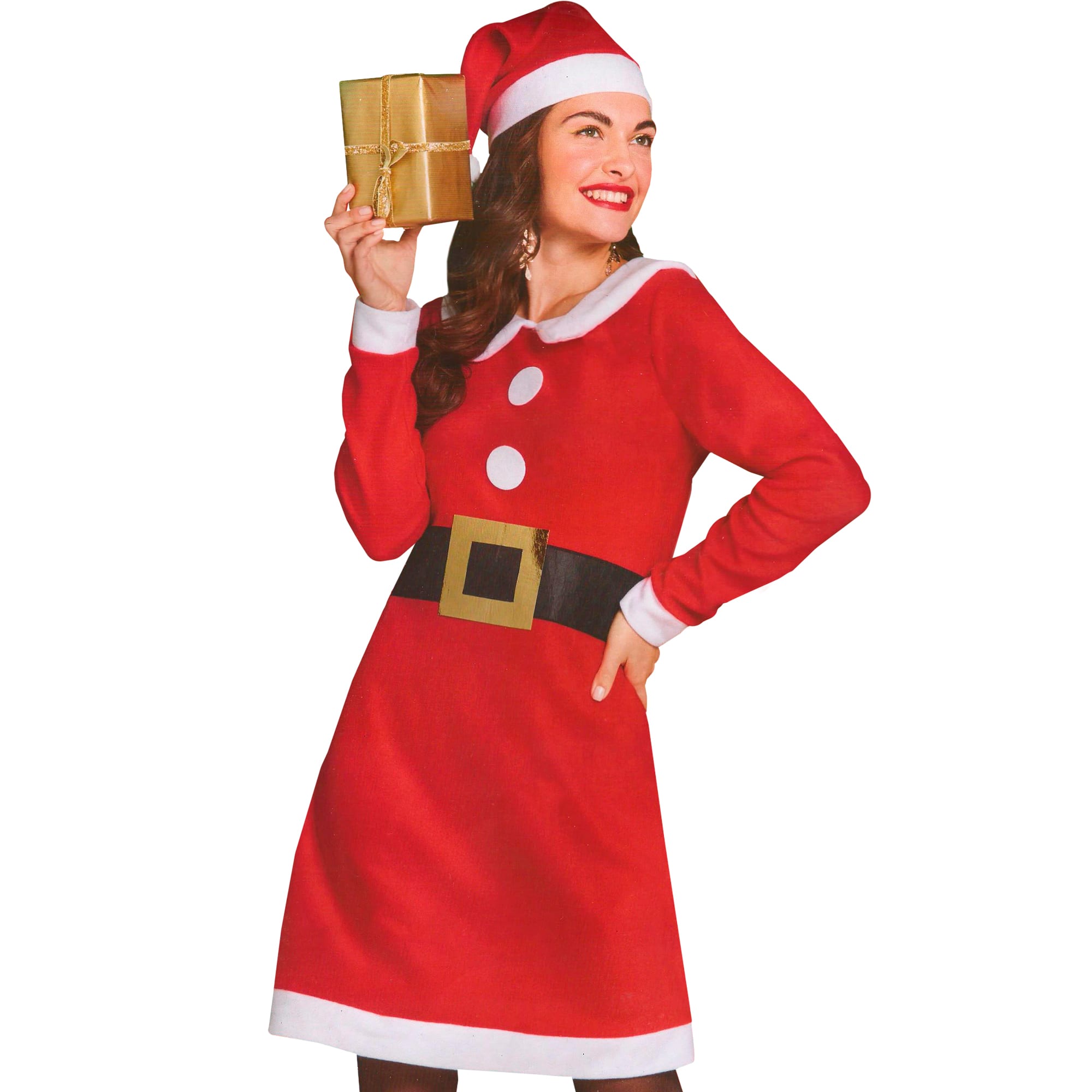 41" Women's Red & White Mrs. Claus Costume Set - Medium