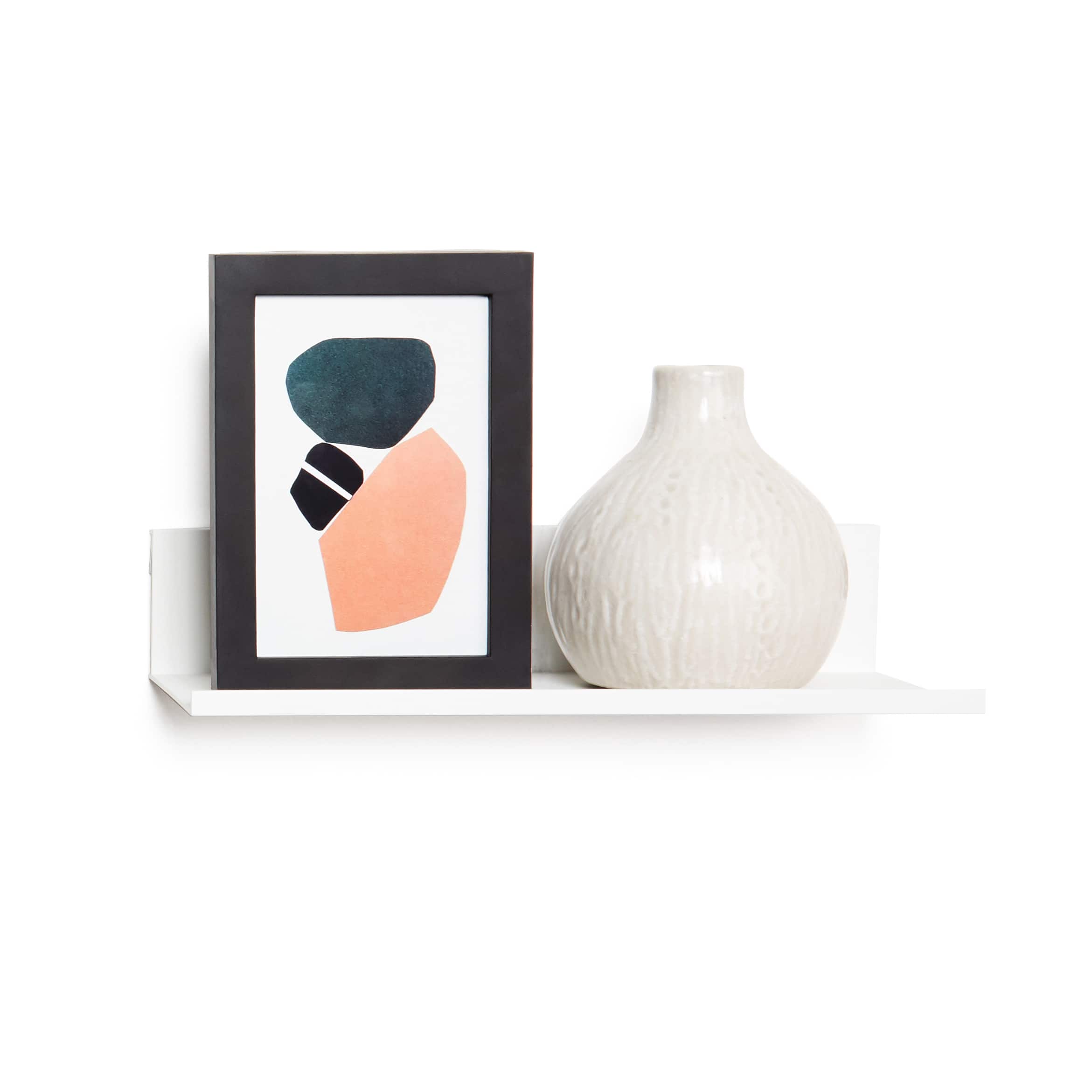 Hangz&#x2122; White No Stud 4&#x22; Depth Floating Shelf