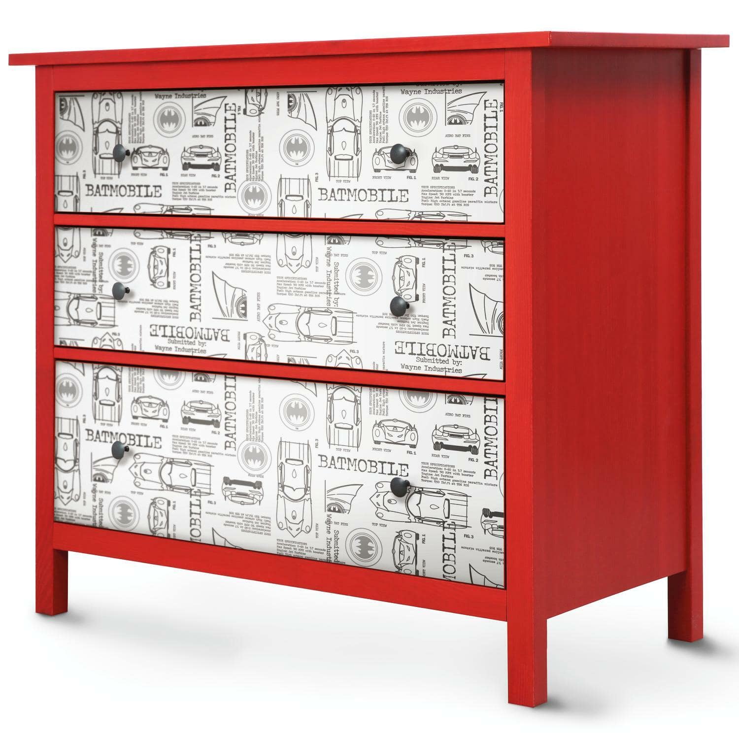 RoomMates Batmobile Blueprint Peel & Stick Wallpaper