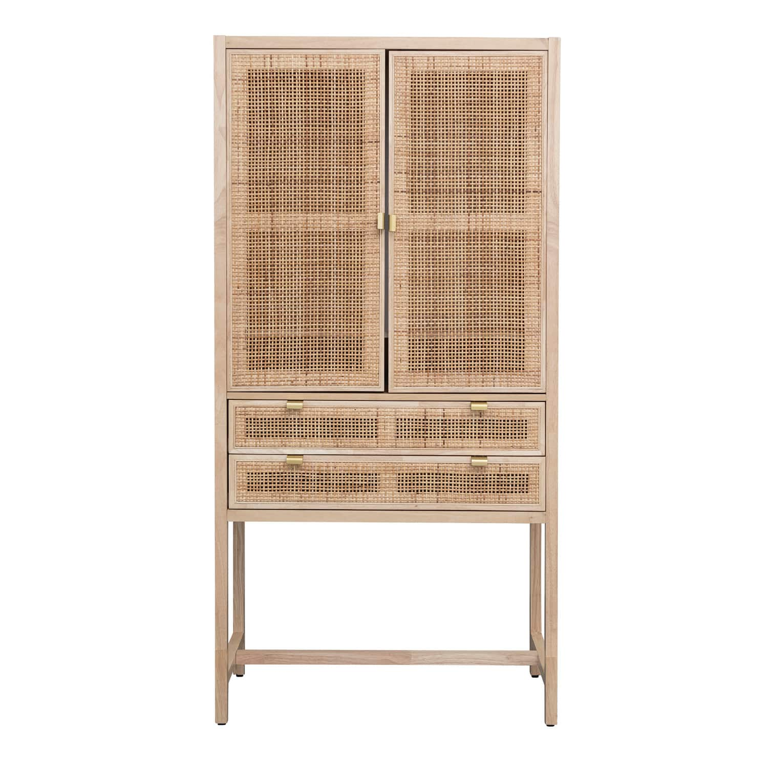 6ft. Natural Woven Cane &#x26; Wood Cabinet