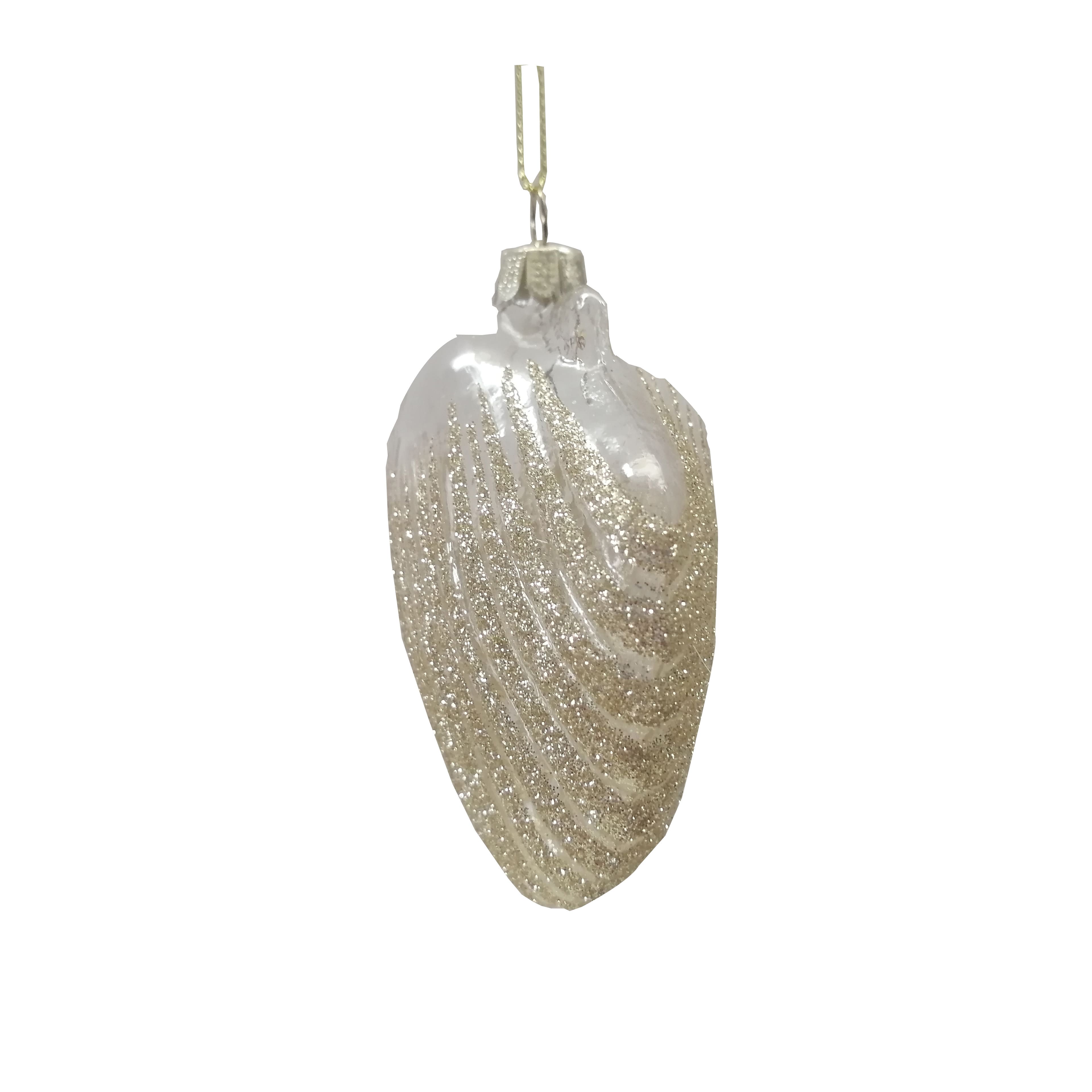 3.5&#x22; Gold Shell Glass Ornament by Ashland&#xAE;