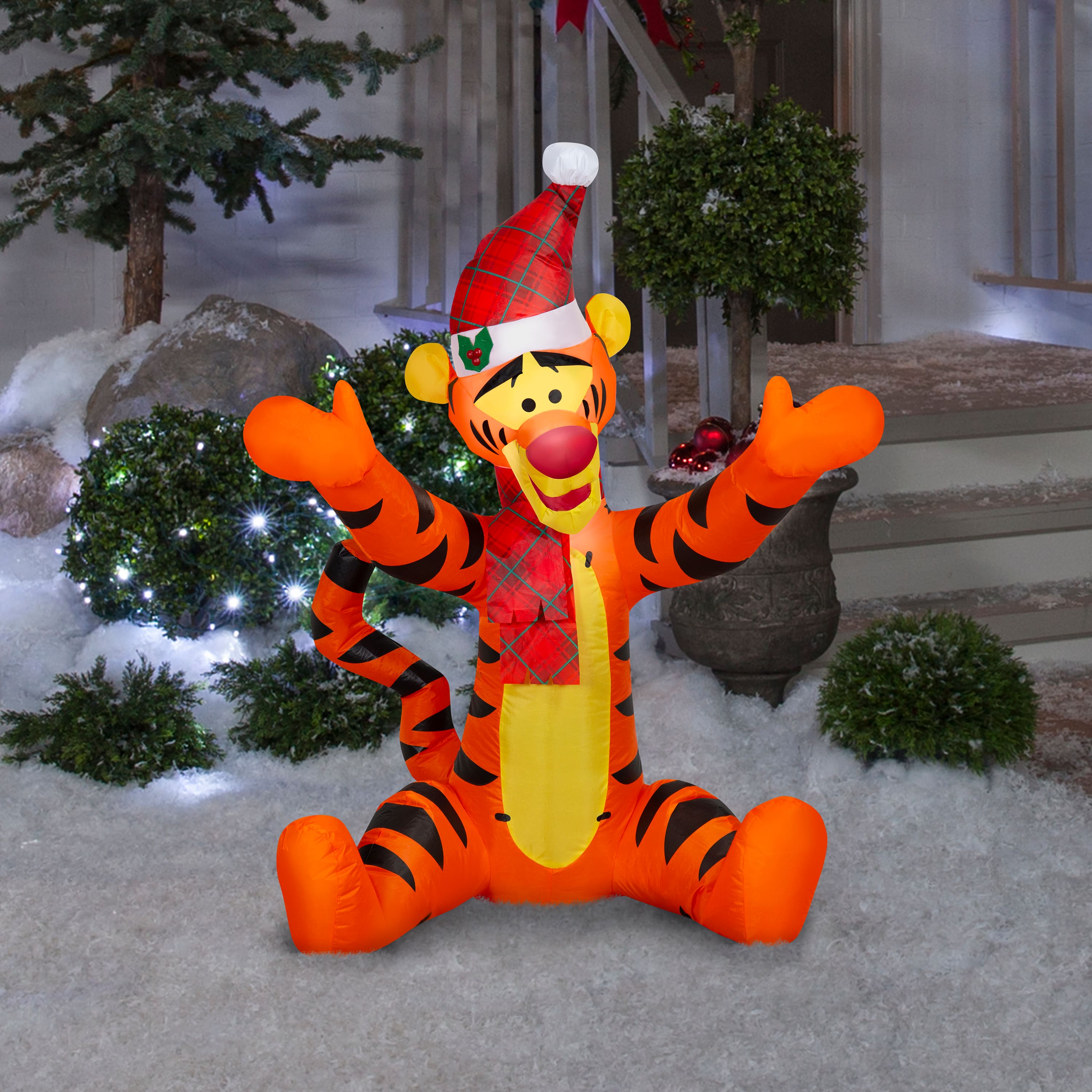 3.5&#x22; Airblown&#xAE; Inflatable Christmas Tigger in Santa Hat