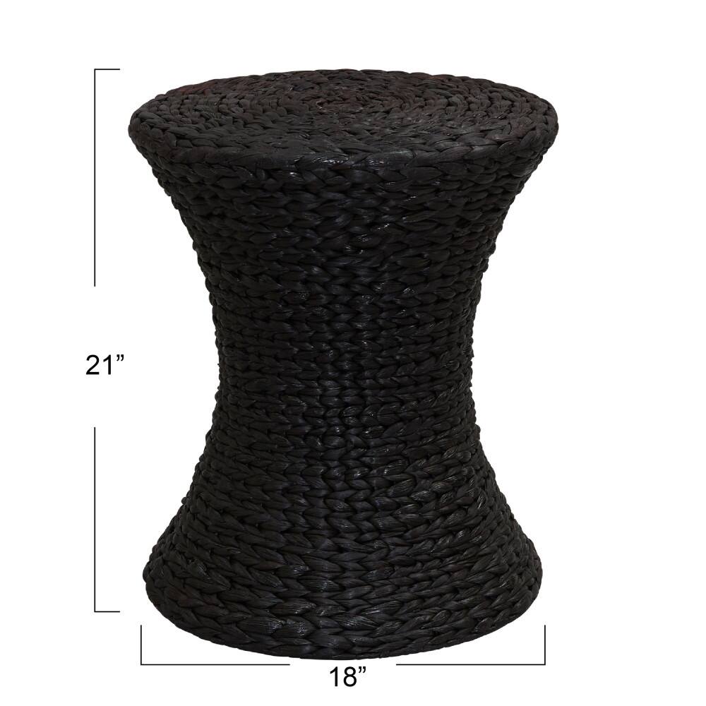 Household Essentials 21&#x22; Woven Hyacinth Hourglass End Table