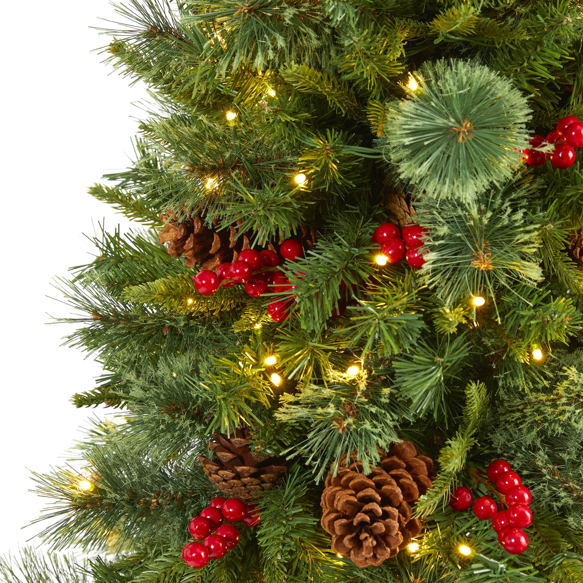 5ft. Pre-Lit Norway Mixed Pine Artificial Christmas Tree, Clear LED Lights