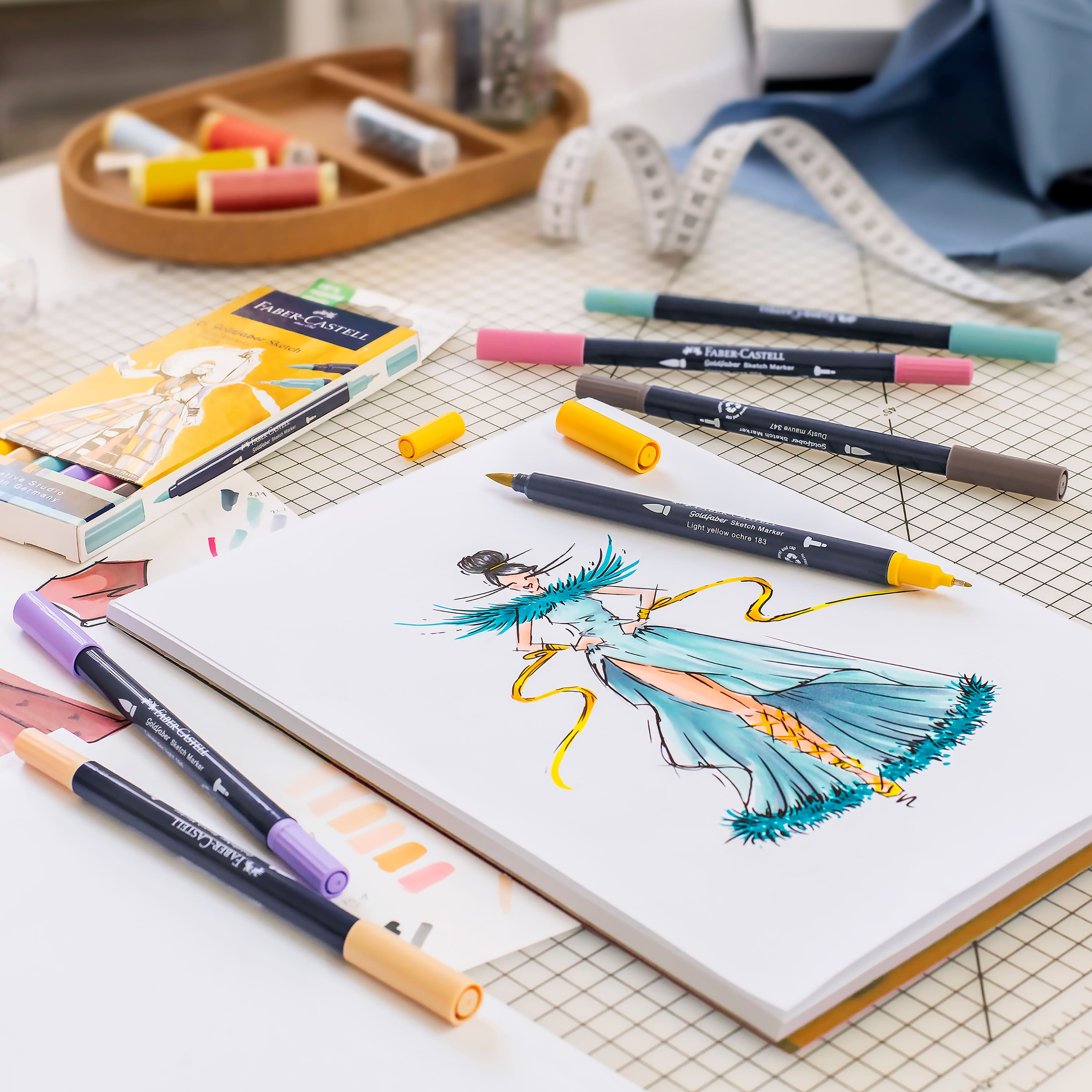 Faber-Castell&#xAE; Goldfaber Sketch Fashion Dual Tip Alcohol Markers