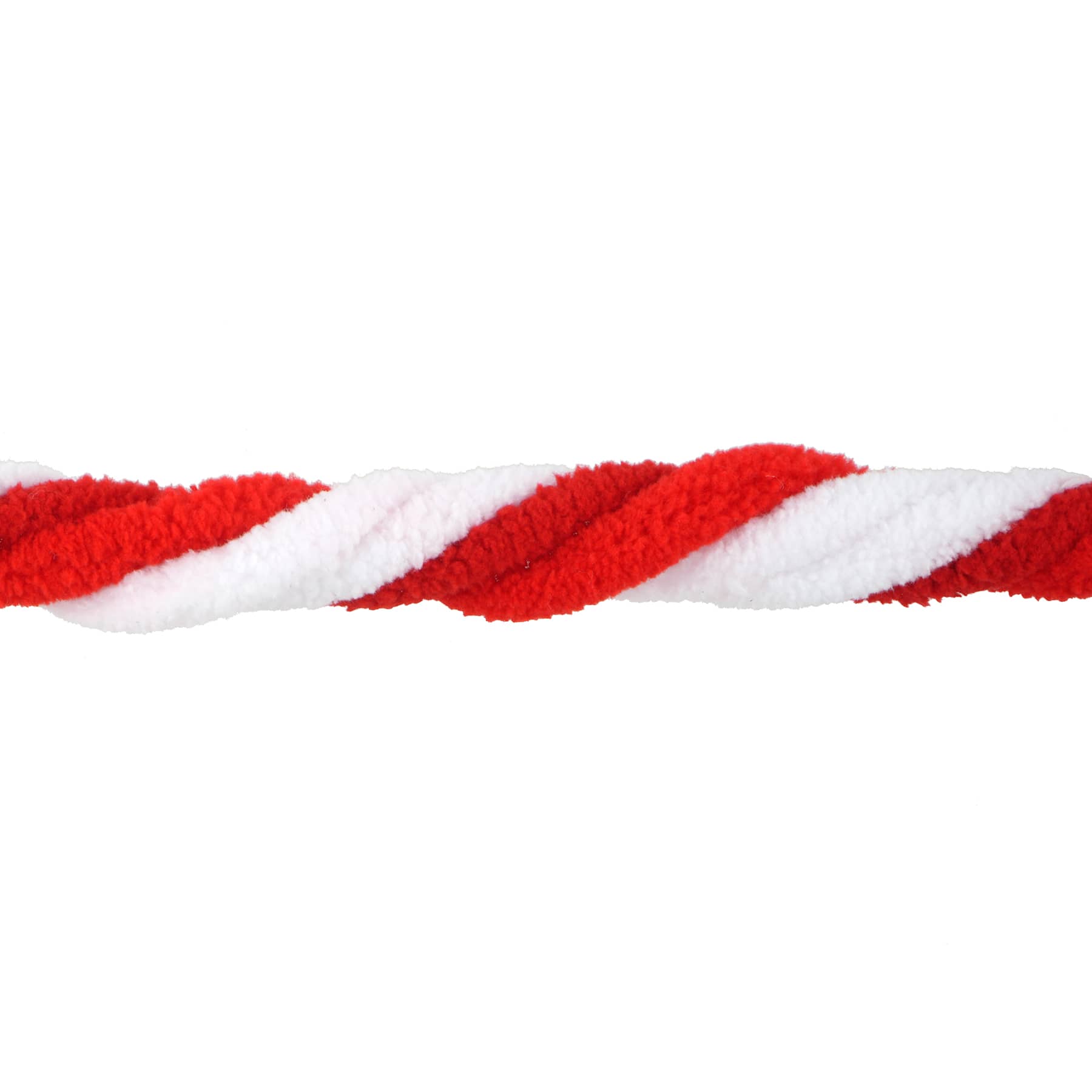 5/8&#x22; x 20ft. Red &#x26; White Yarn Twist Ribbon by Celebrate It&#xAE;