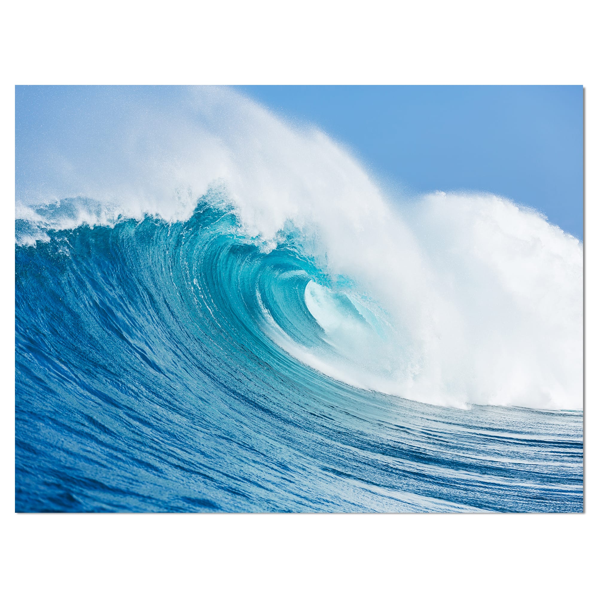 Designart - Blue Ocean Wave - Sea & Shore Photography on wrapped Canvas
