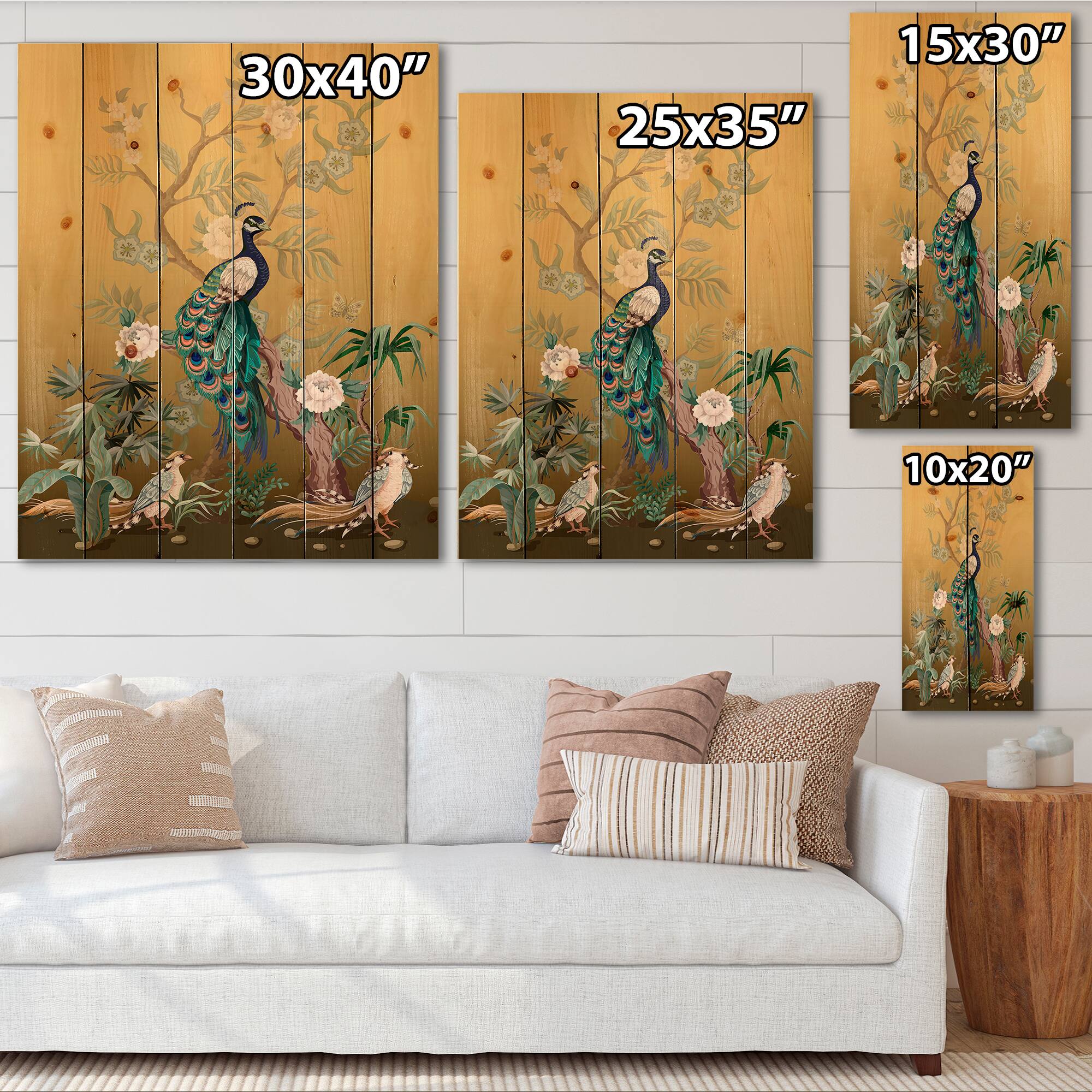 Designart - Chinoiserie With Birds and Peonies VI