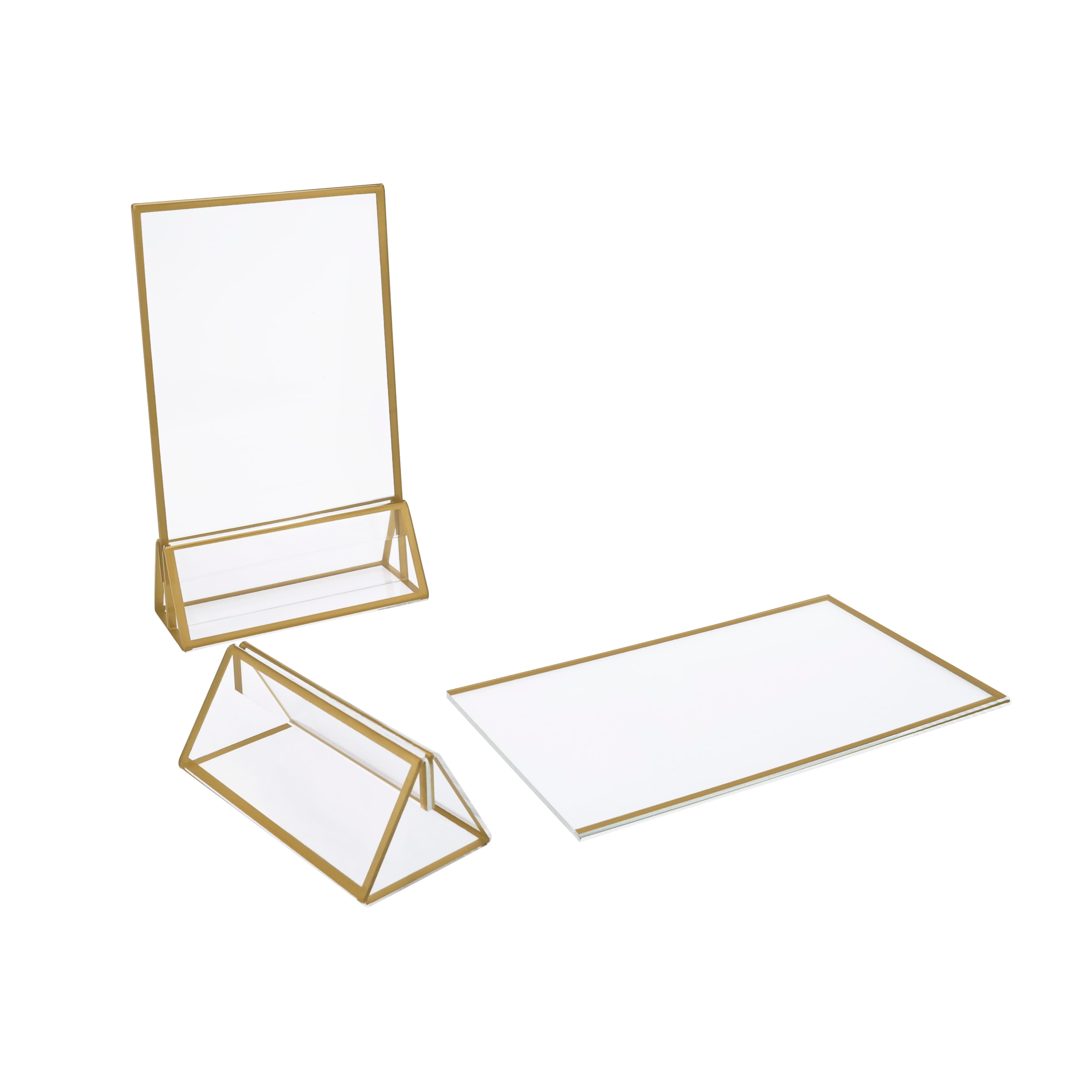 4&#x22; x 6&#x22; Gold Acrylic Sign Holders, 6ct. by Celebrate It&#x2122;