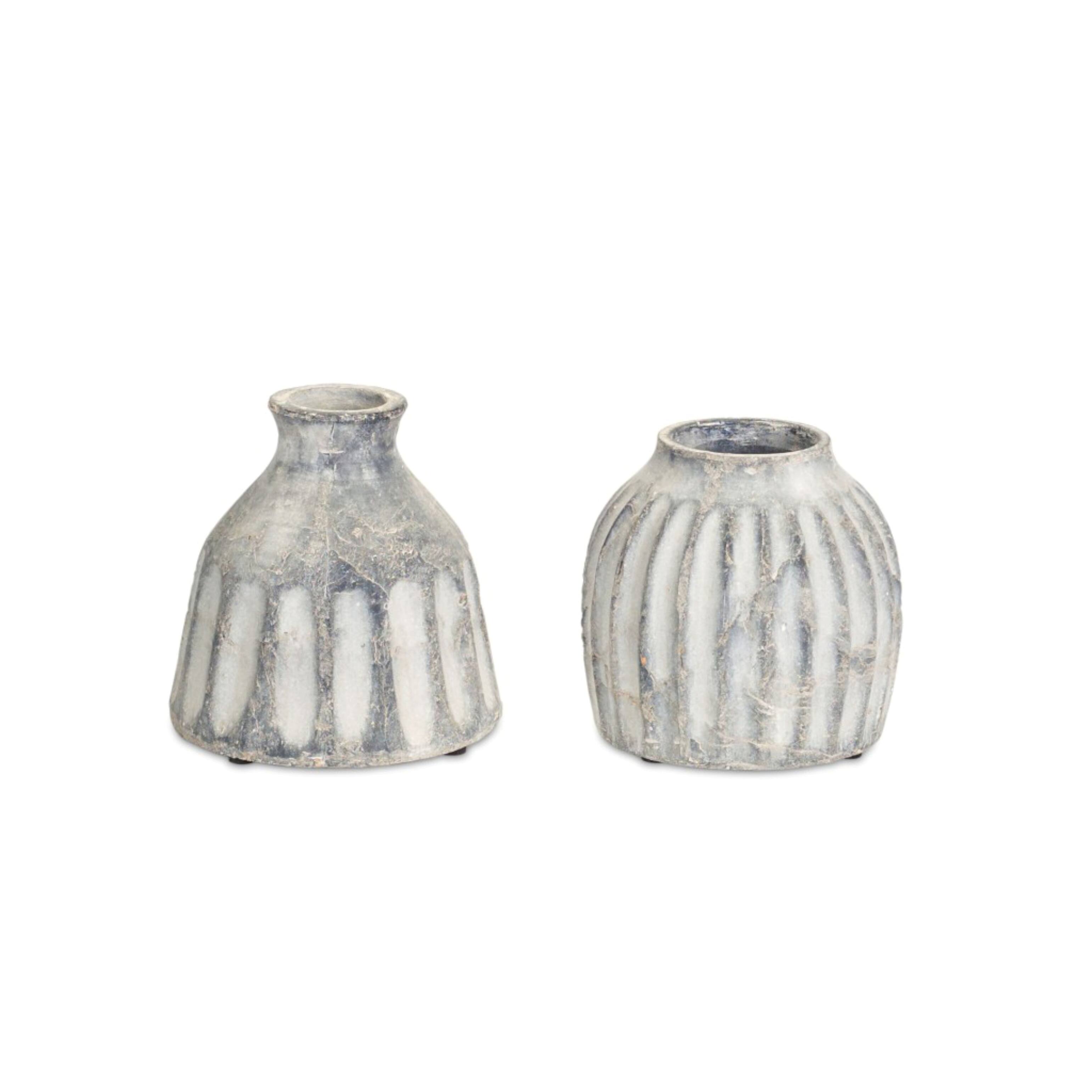 7" Rustic Ceramic Vase Set Vases & Containers Michaels