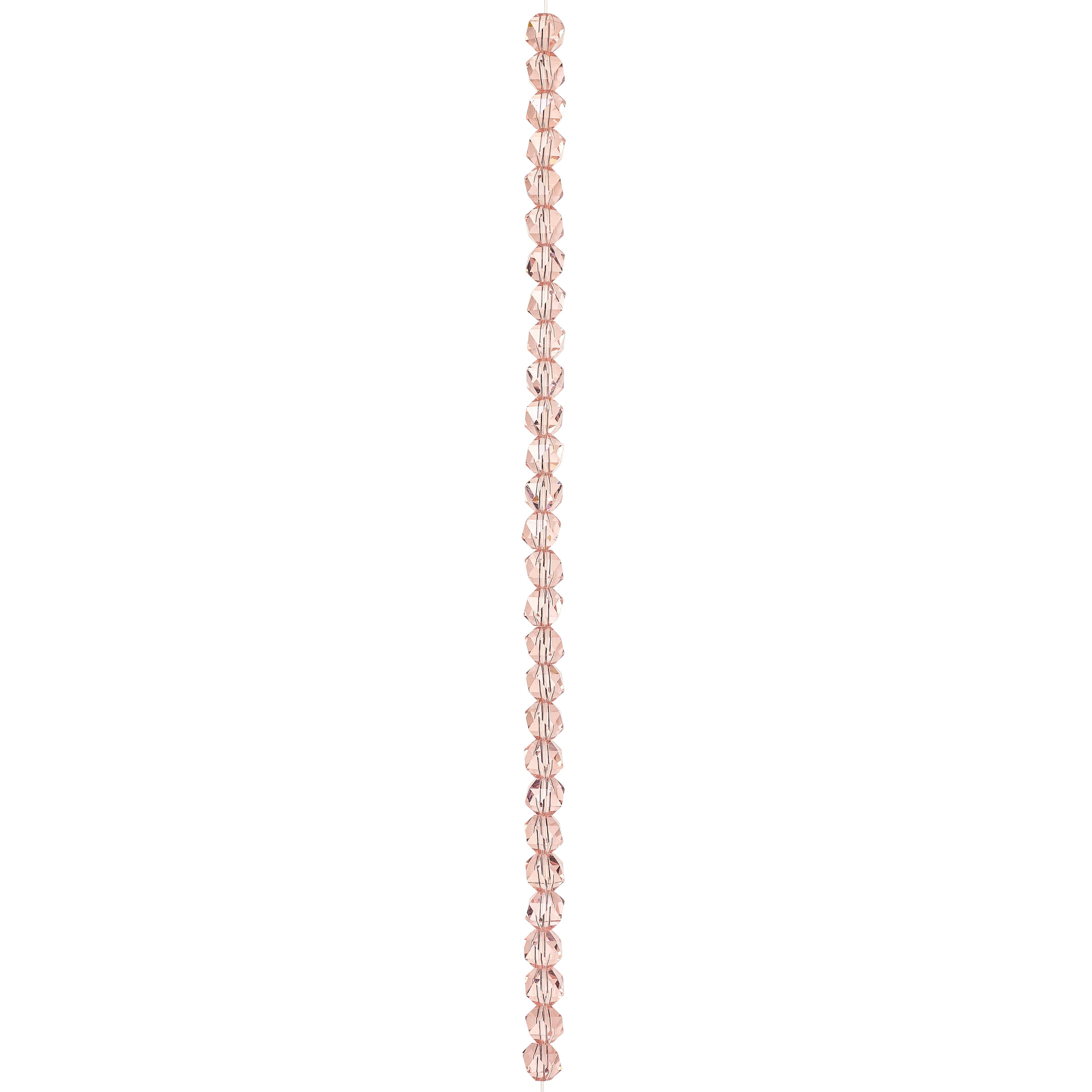 12 Pack: Pink Triangle Cut Glass Beads, 6mm by Bead Landing™