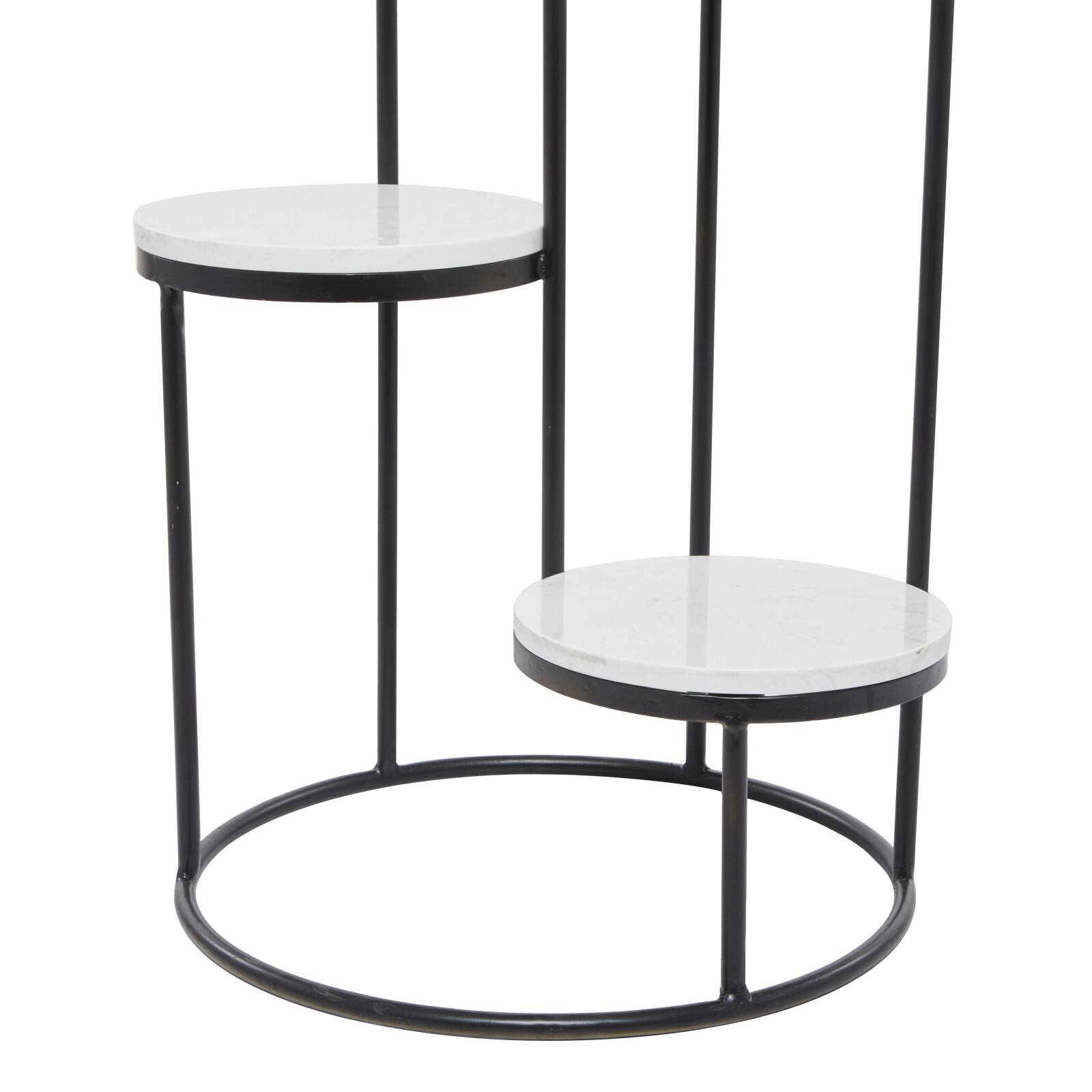 White Iron Modern Plantstand, 31&#x22; x 17&#x22; x 17&#x22;