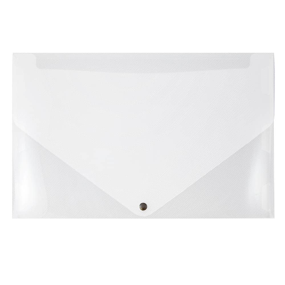 JAM Paper Clear 11" x 17" Snap Closure Plastic Portfolio