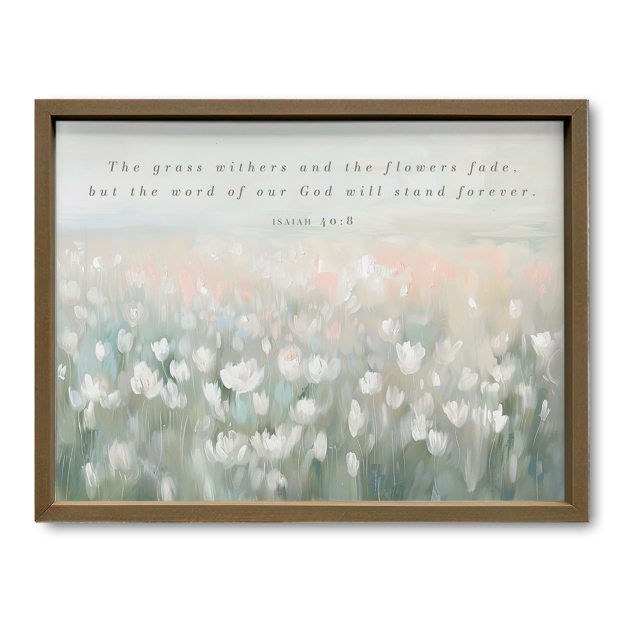 24" x 18" Our God Will Stand Forever Framed Wall Art