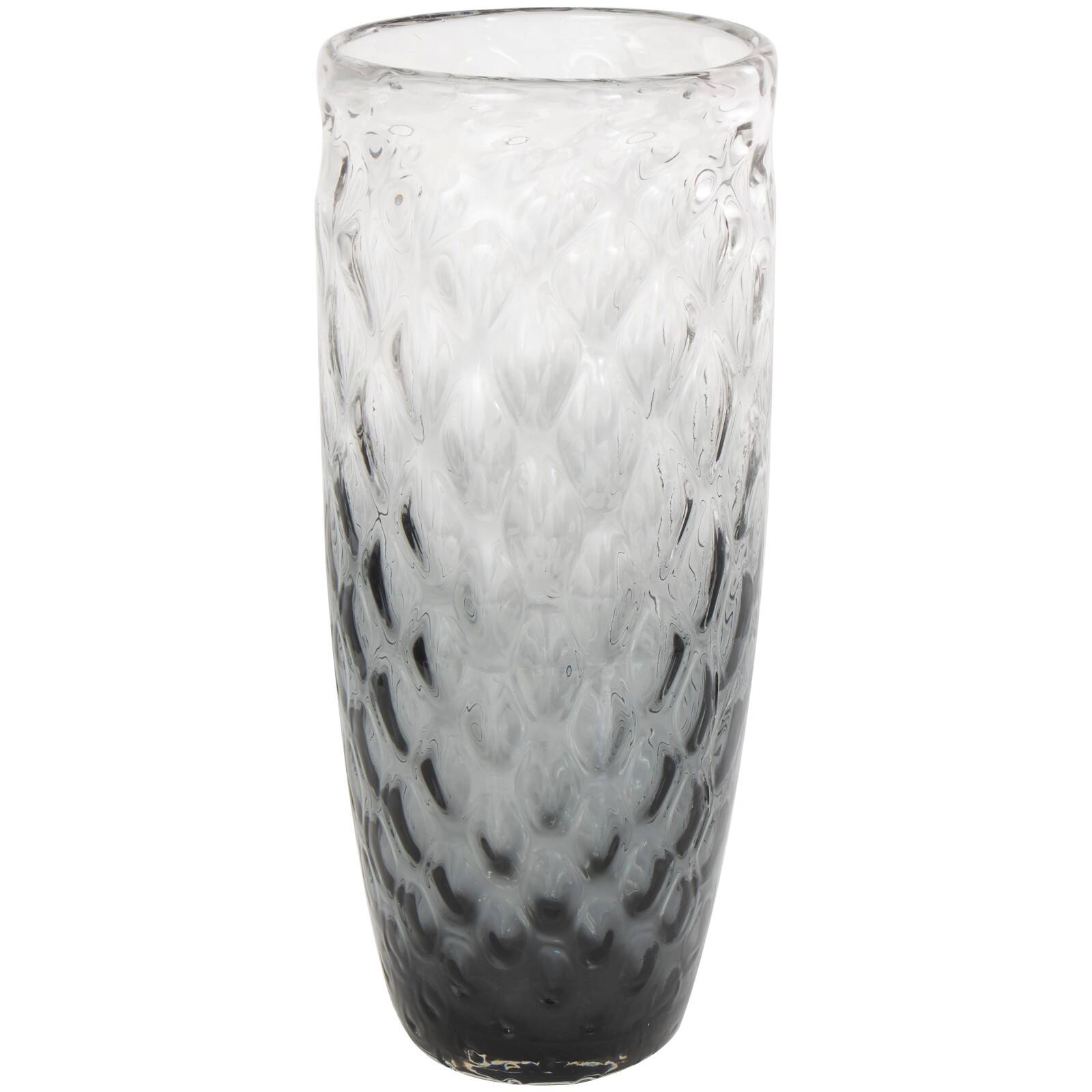 21" Black Ombre Handmade Glass Vase