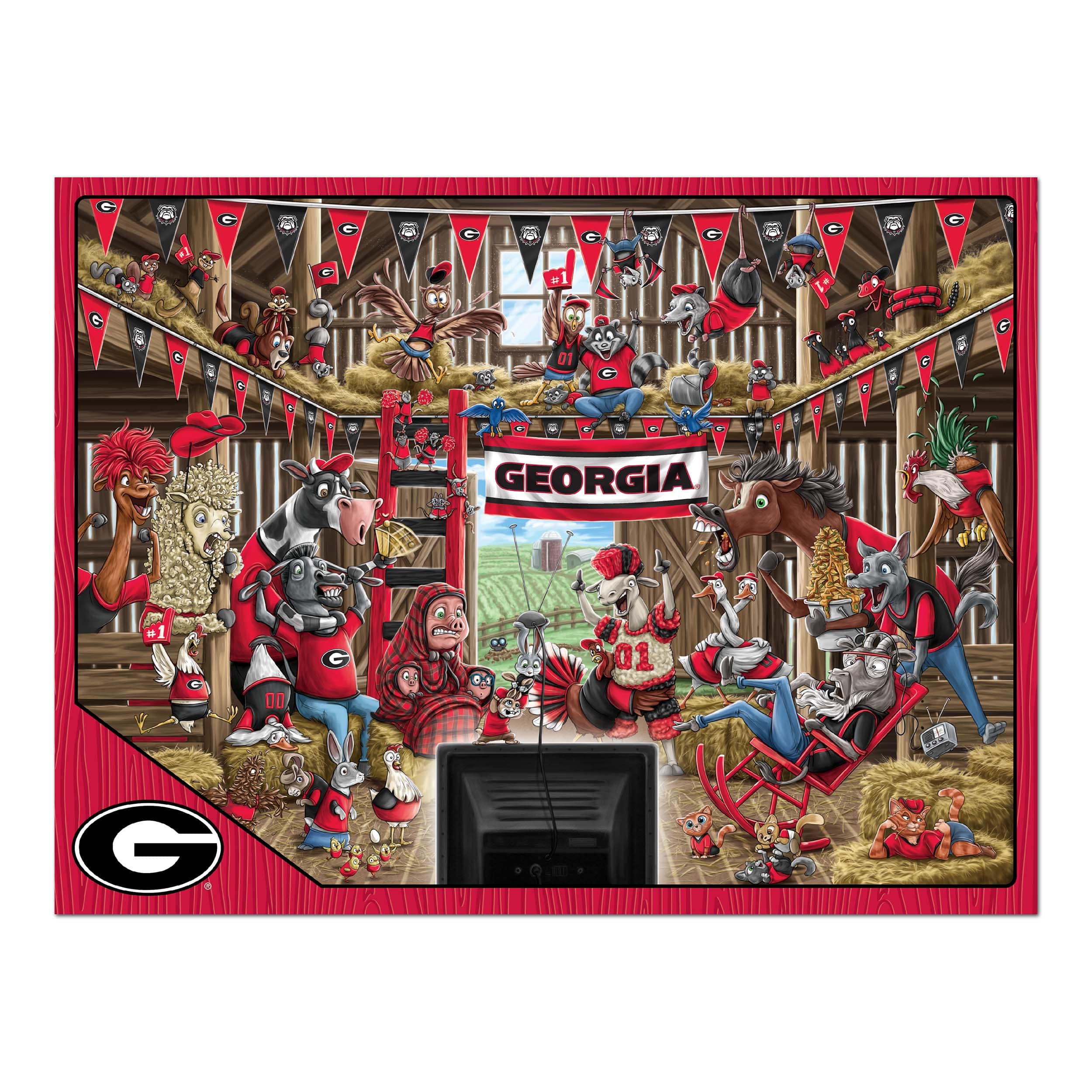 College Barnyard Fans 500 Piece Puzzle