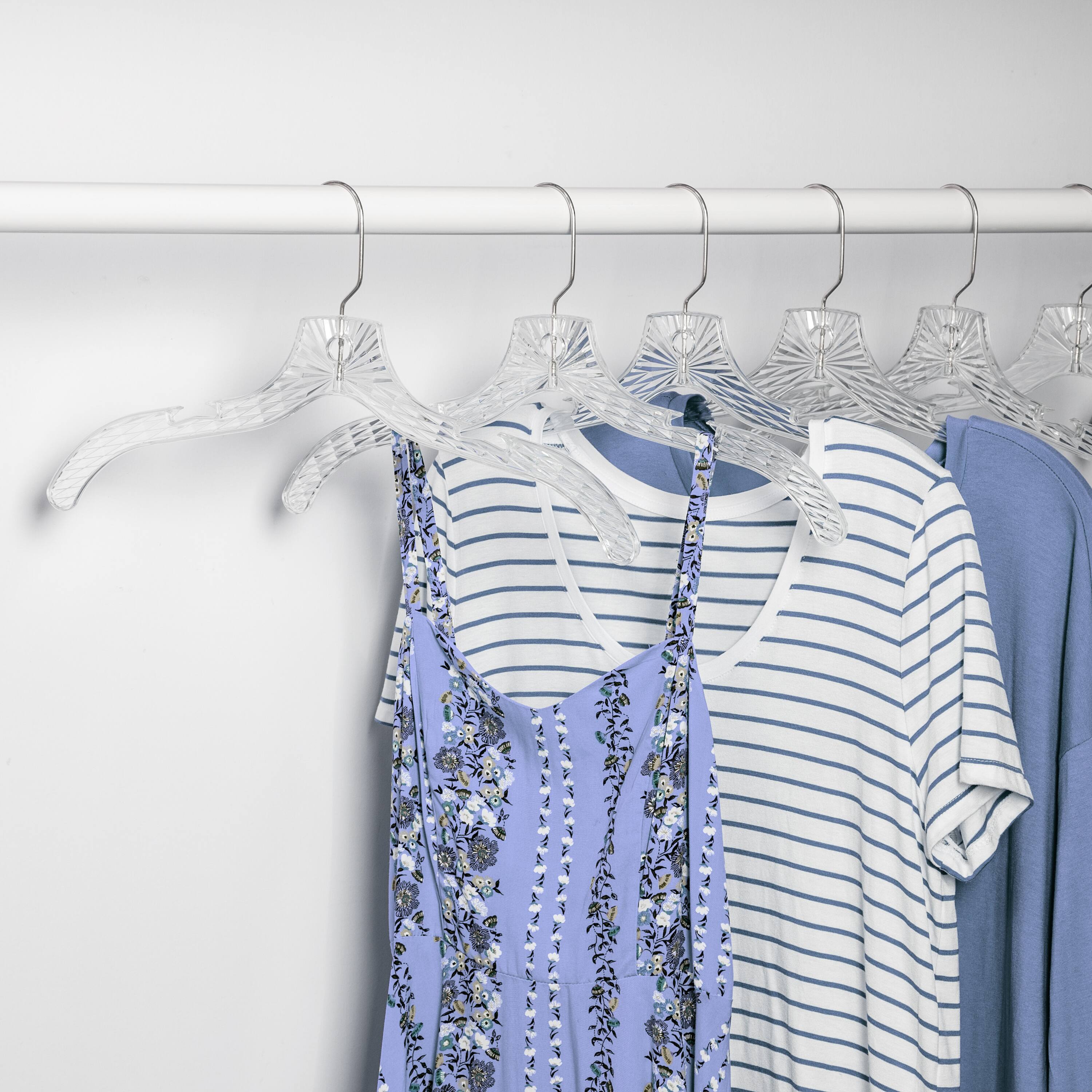 Honey Can Do Clear Plastic Swivel Hangers, 8ct.