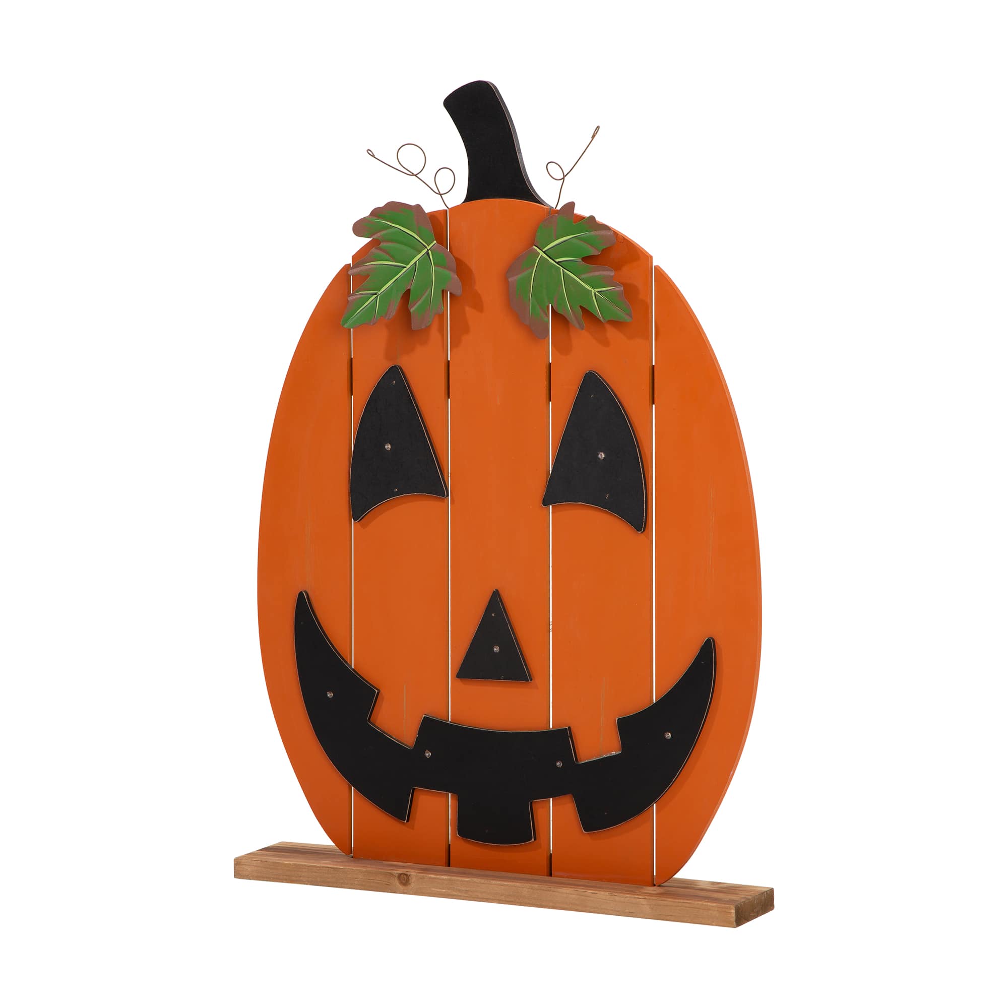 Glitzhome&#xAE; 30&#x22; Lighted Wooden Pumpkin Porch D&#xE9;cor
