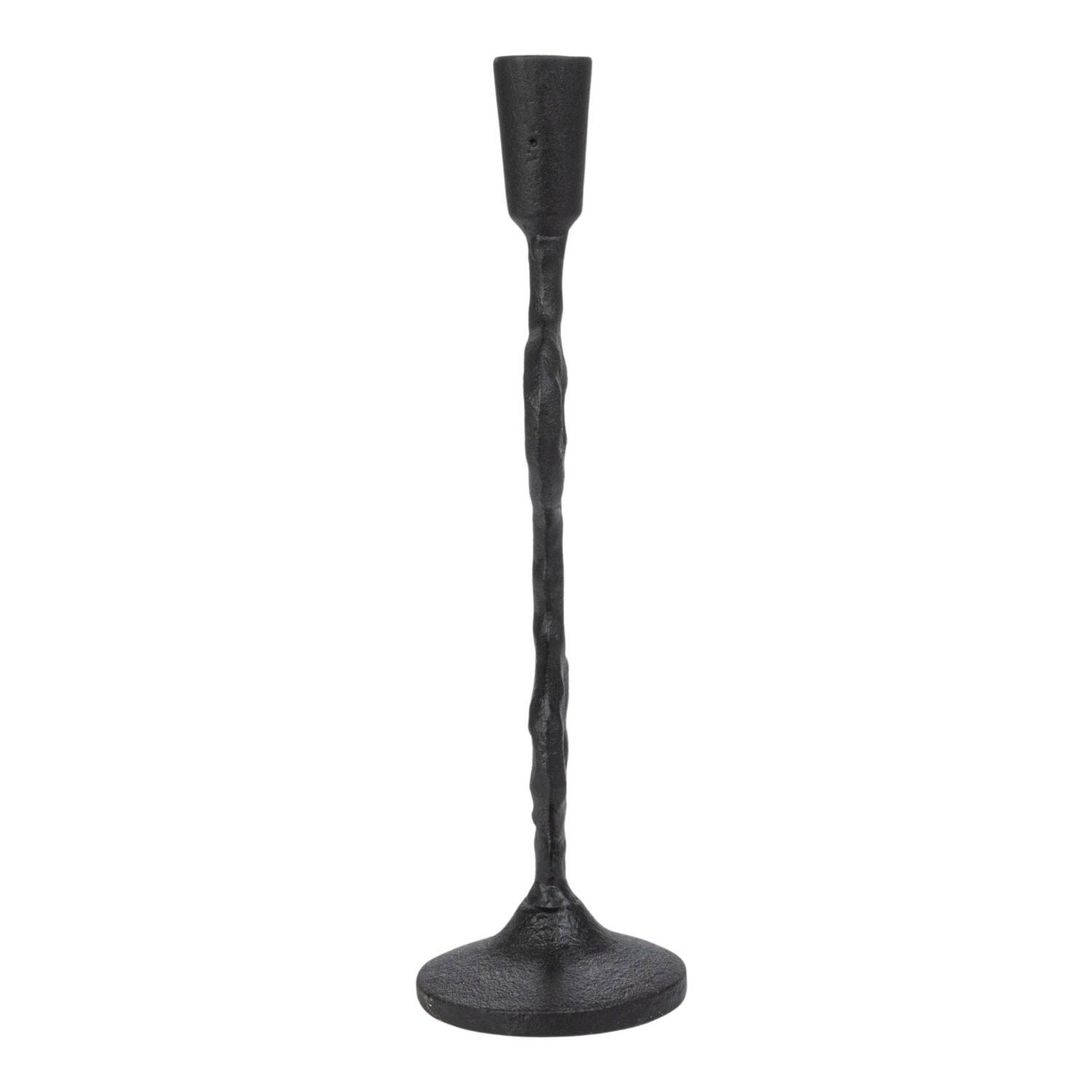 Hello Honey&#xAE; Black Decorative Cast Metal Taper Candle Holder