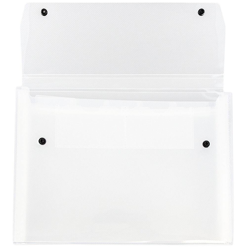JAM Paper 9&#x22; x 13&#x22; Clear Plastic Accordion Folder