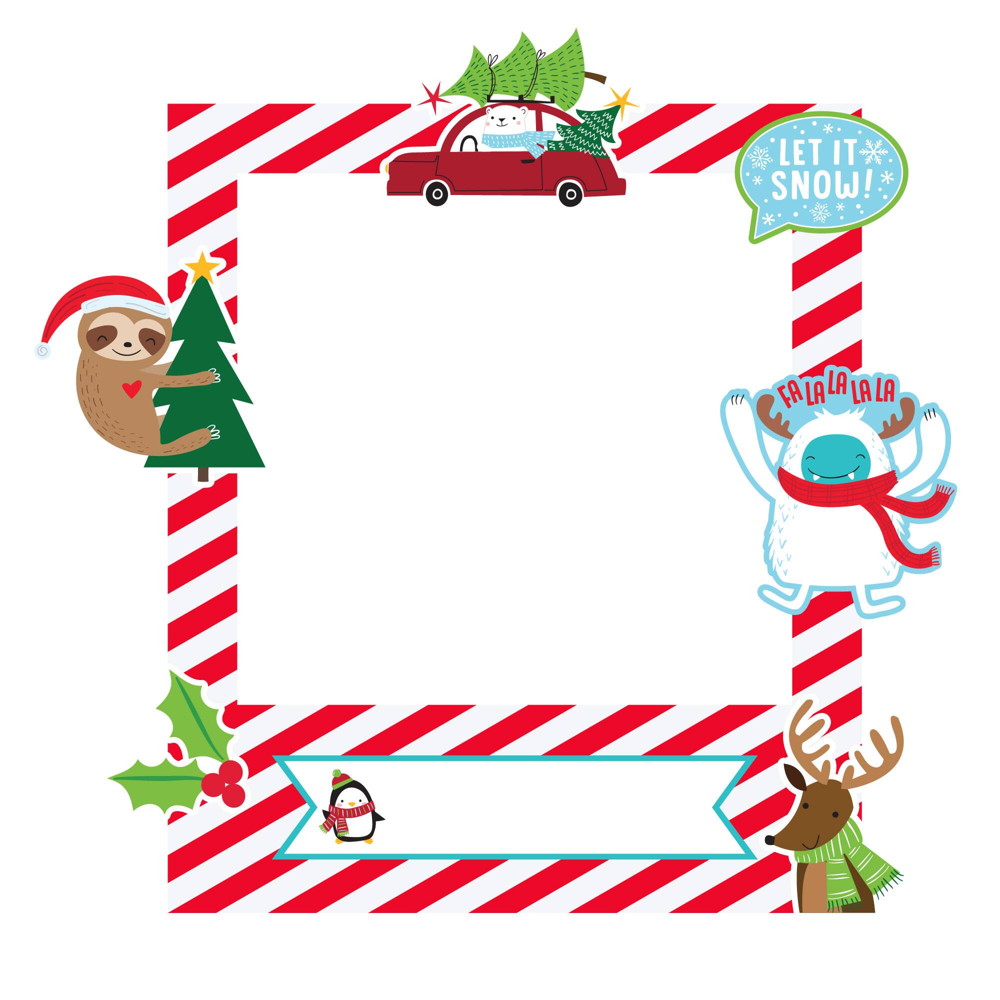 Giant Christmas Photo Frame With Props | Michaels