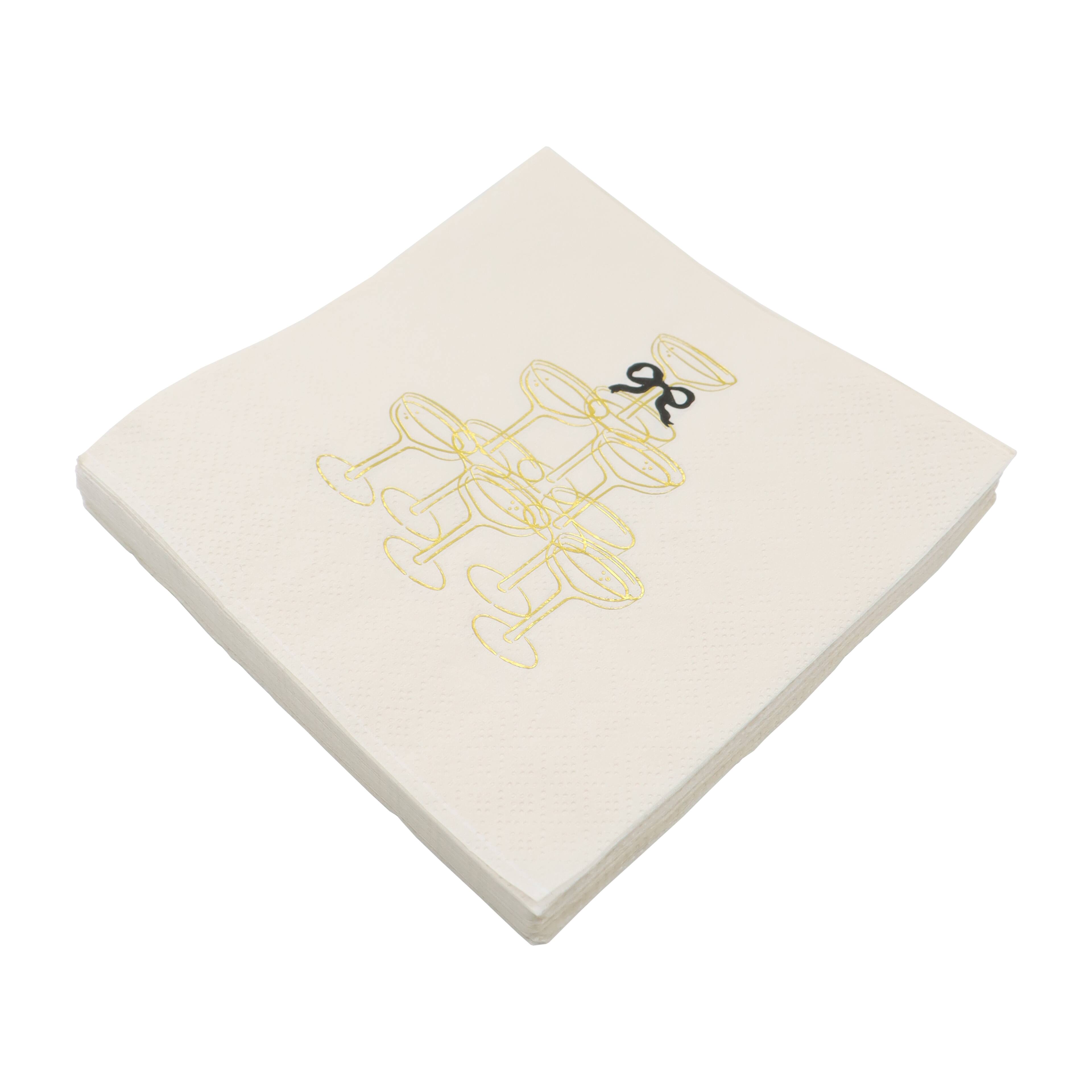 24 Packs: 20 ct. (480 total) Champagne Tower Beverage Napkins by Celebrate It™