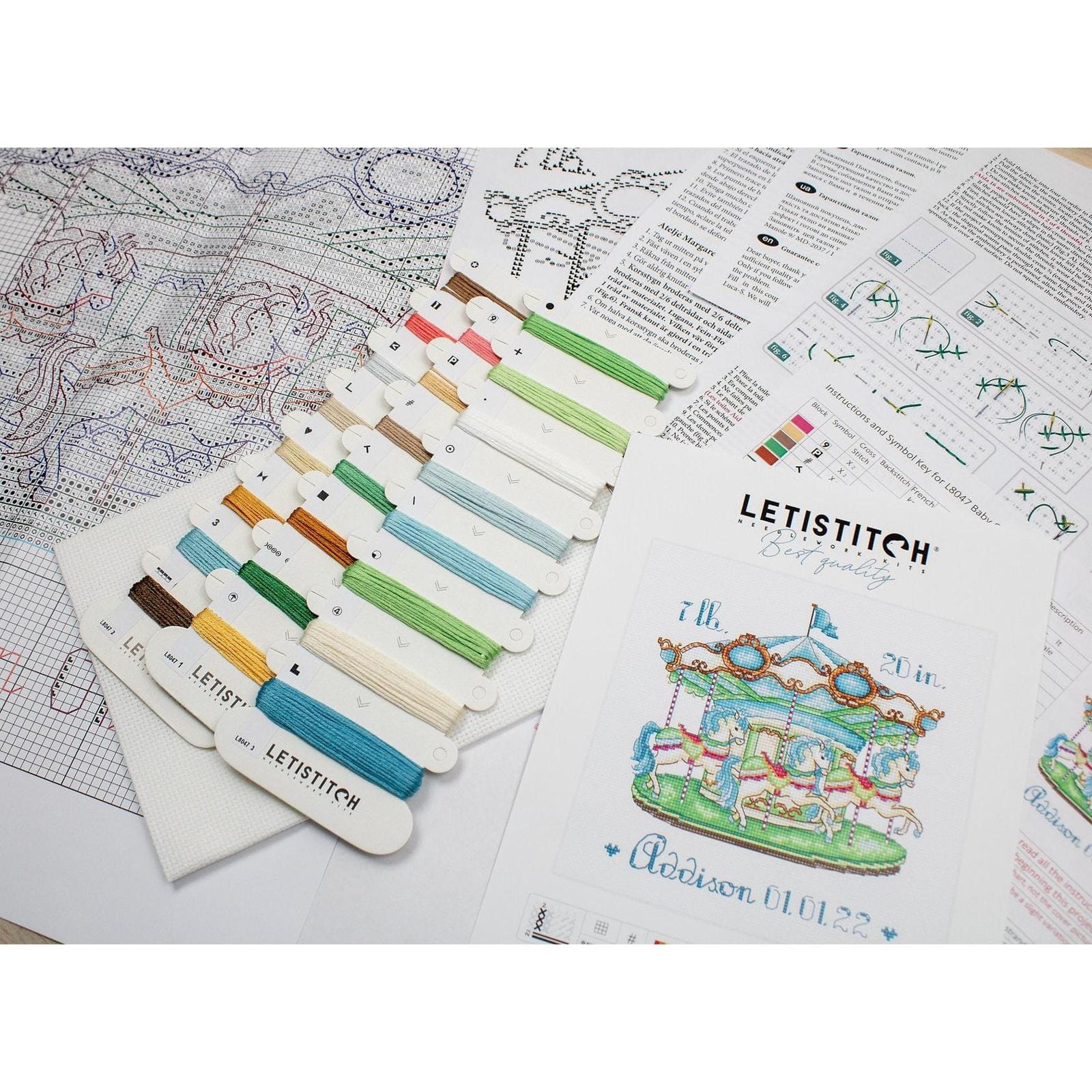 Letistitch Baby Carousel Counted Cross Stitch Kit