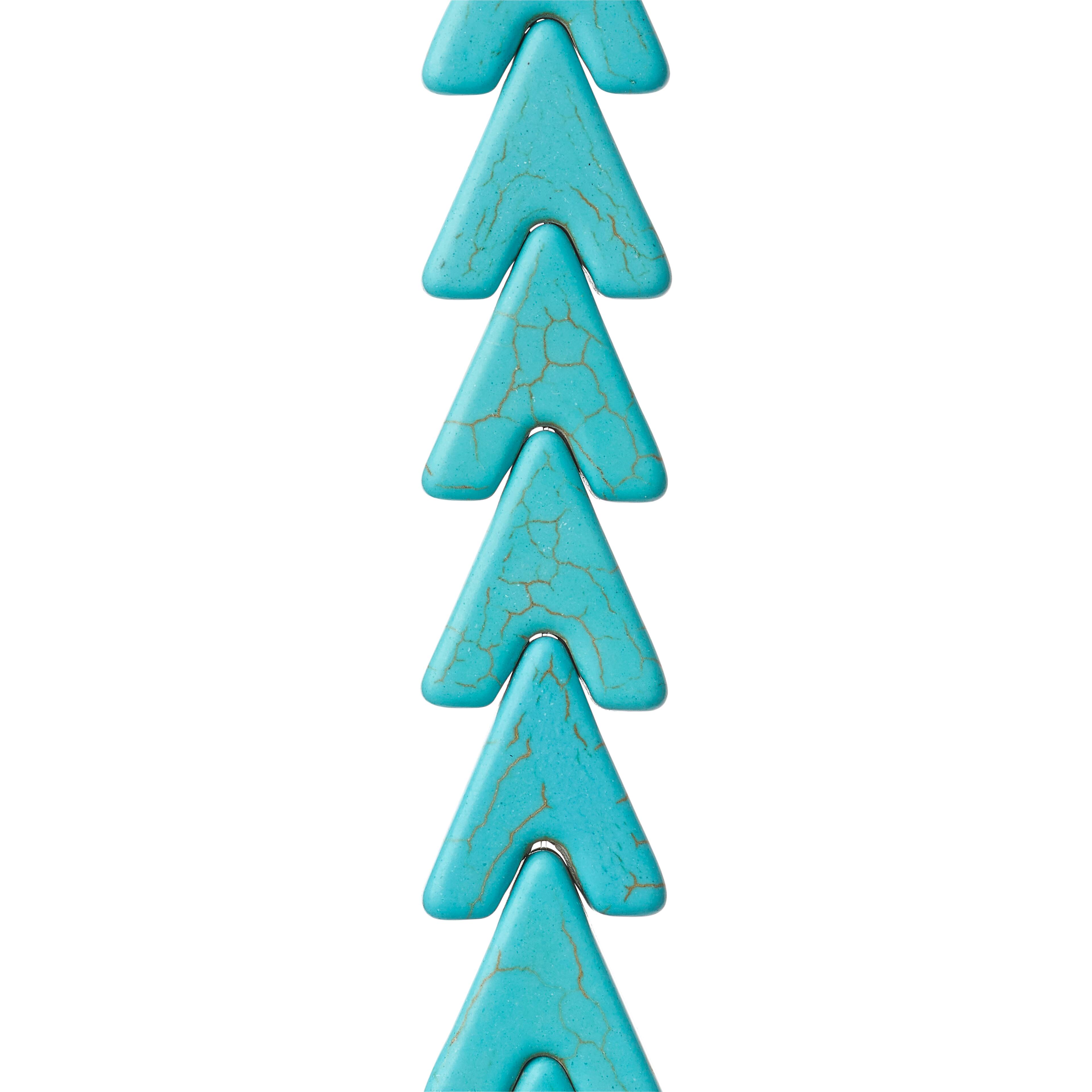 Bead Gallery Turquoise Howlite Stone Arrowhead Beads, 18mm - 10290542 - Beads Find the Bead Gallery Turquoise Howlite Stone Arro sku 10290542