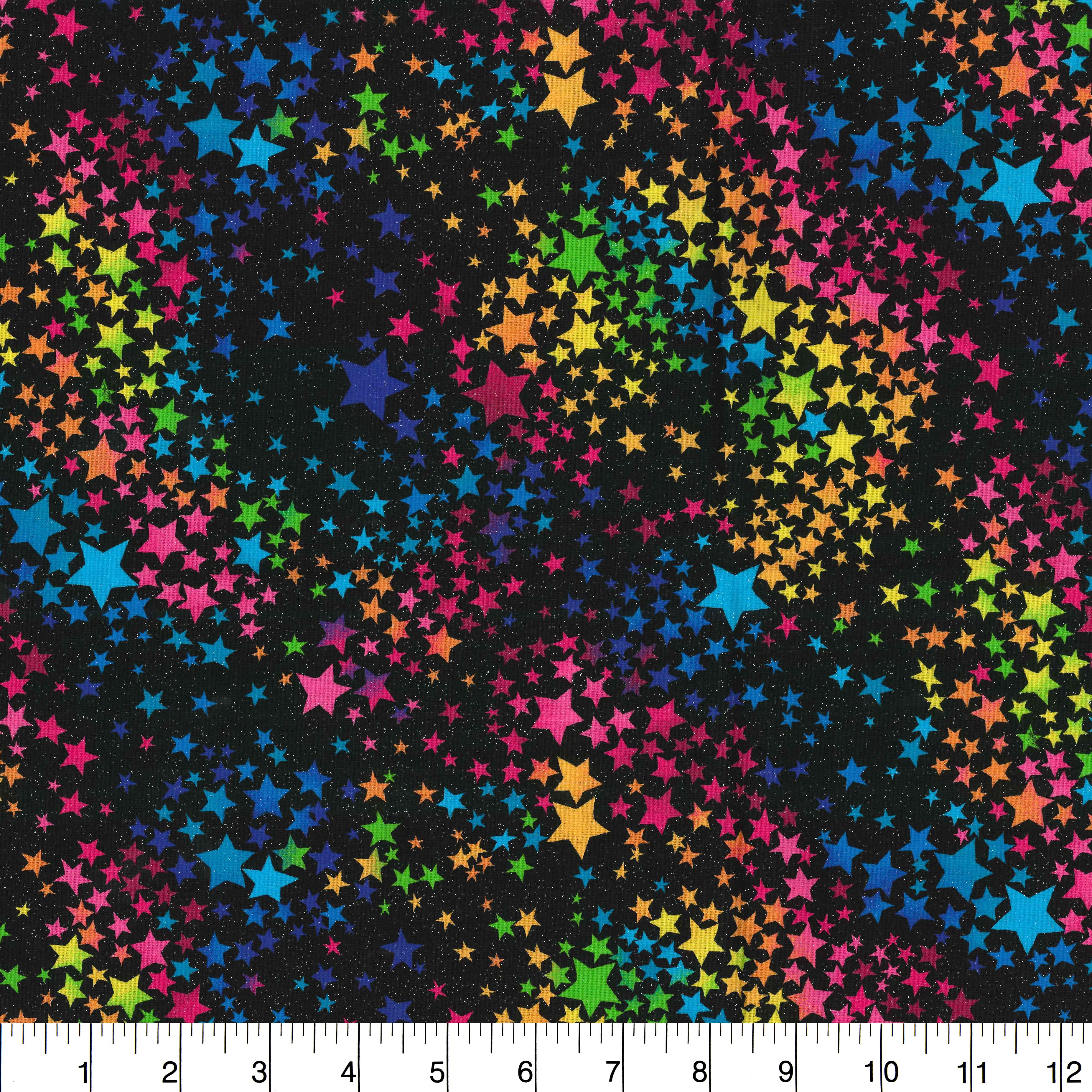 Fabric Traditions Rainbow Stars Cotton Fabric