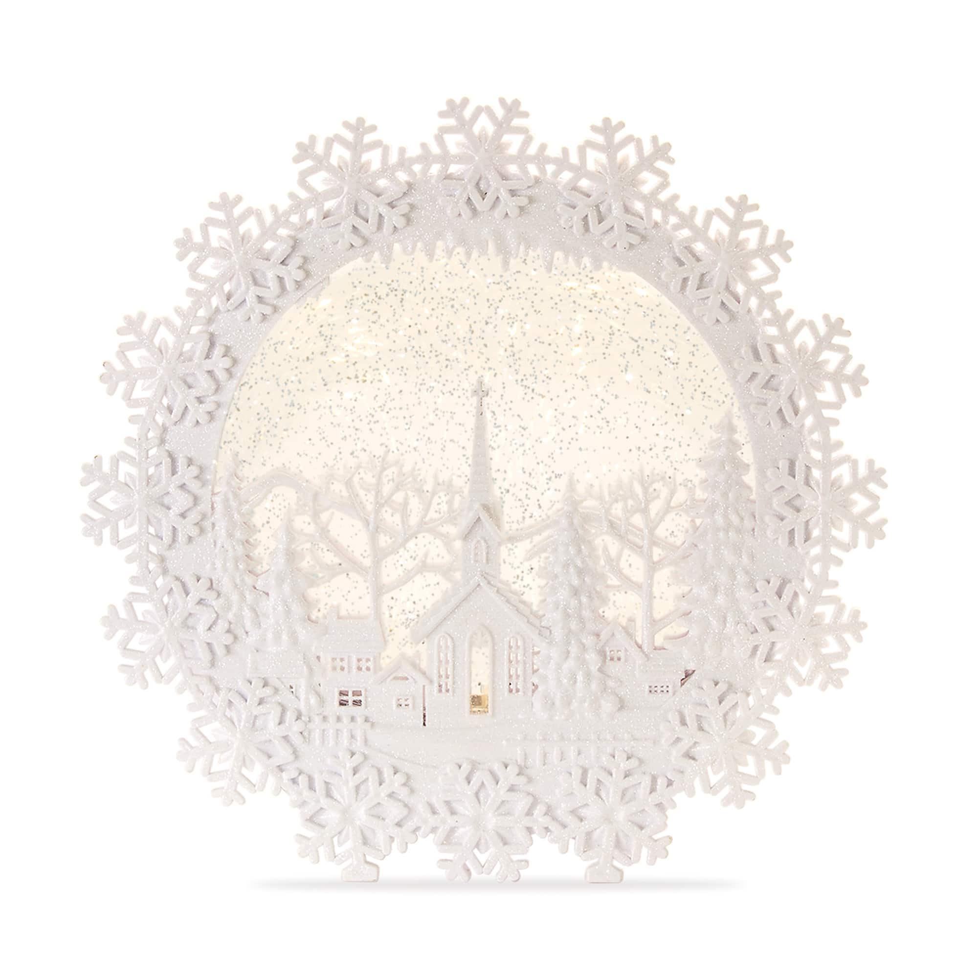 12.25&#x22; LED Church Scene Snow Globe